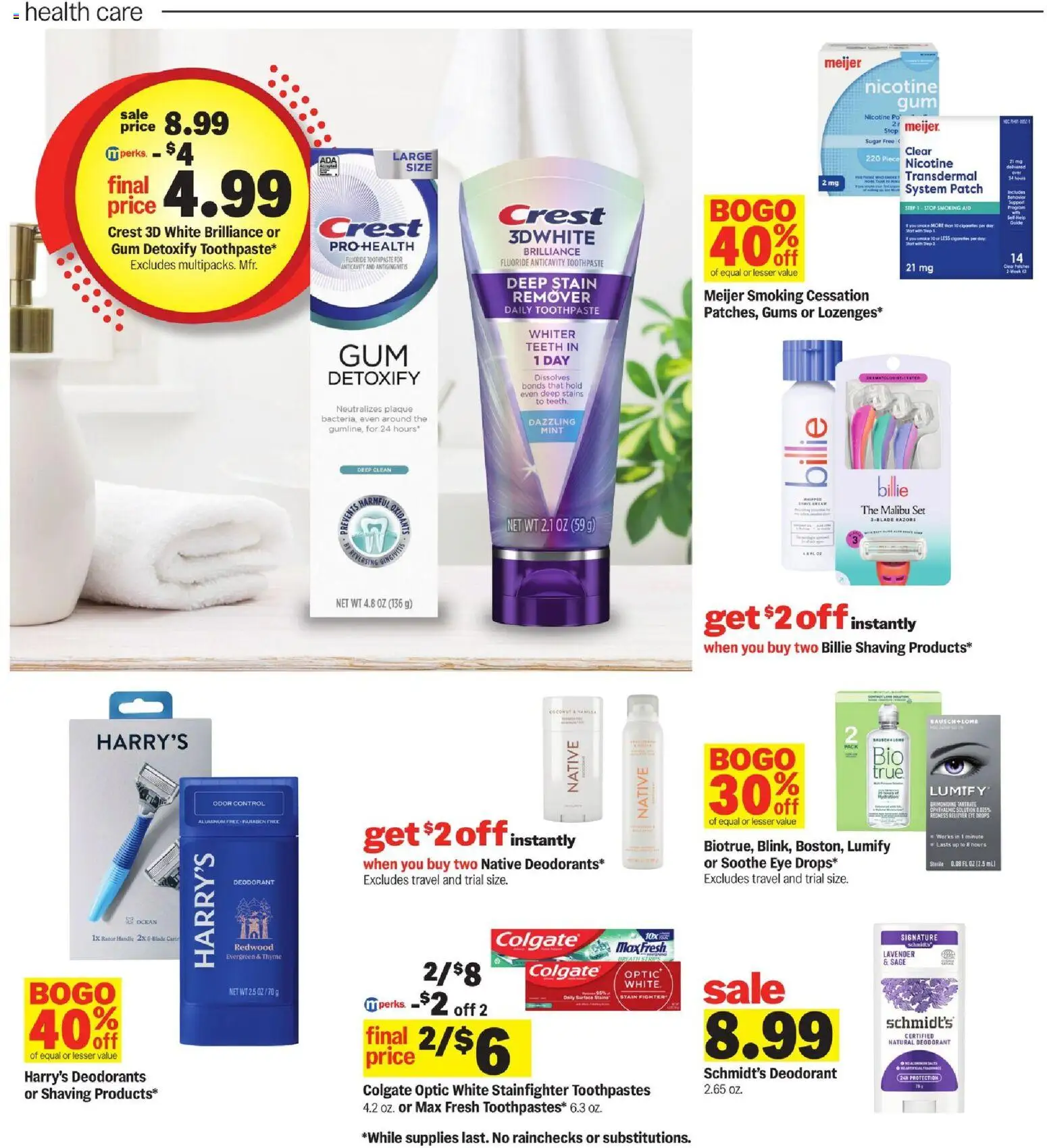 Meijer Weekly Ad - MI - valid from 28.01.2026 | Page: 38 | Products: Deodorant, Toothpaste, Stain remover, Sugar