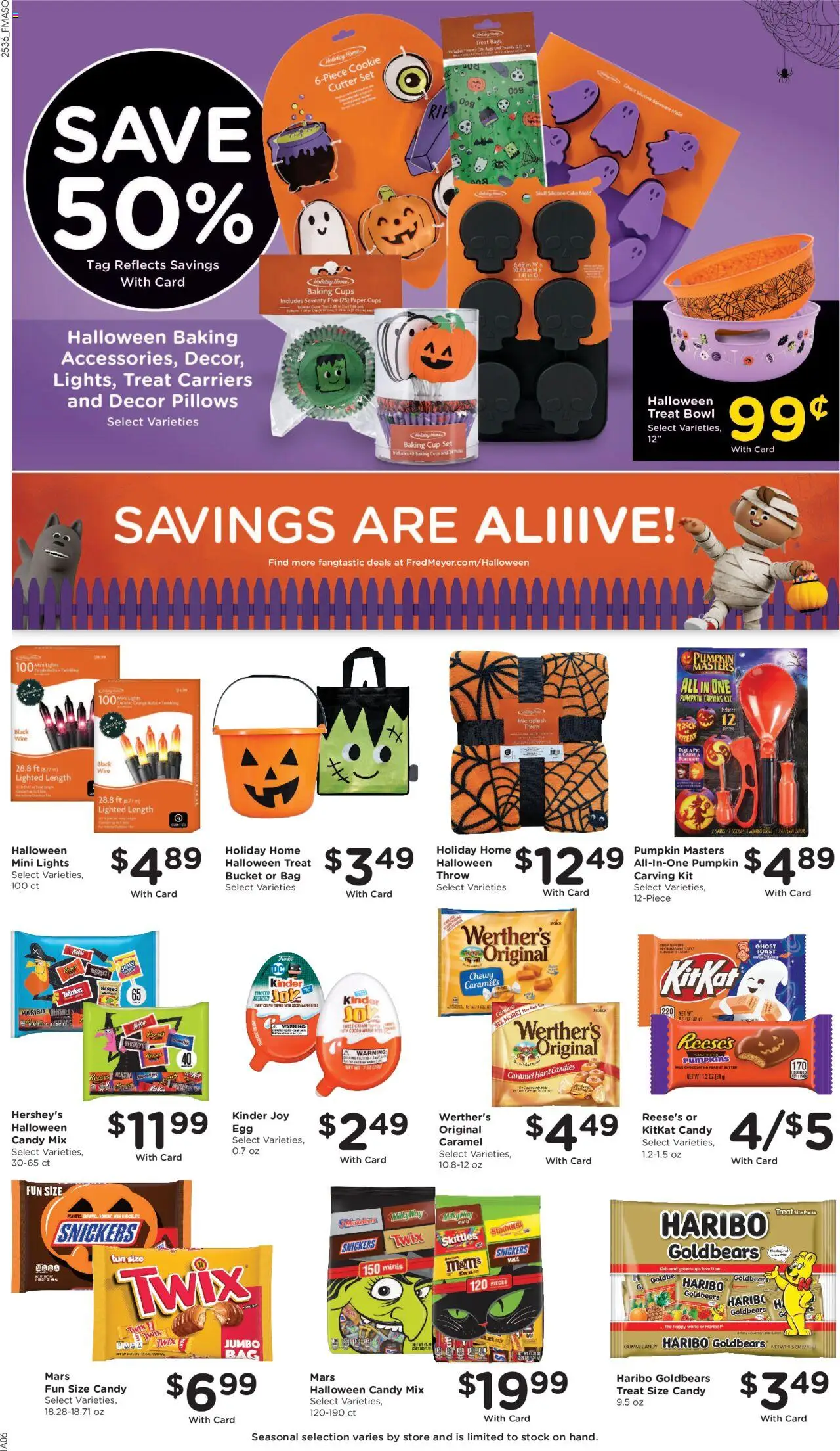 Fred Meyer Weekly Ad - valid from 08.10.2025 | Page: 14 | Products: Candies, Pumpkin, Bag, Cutter