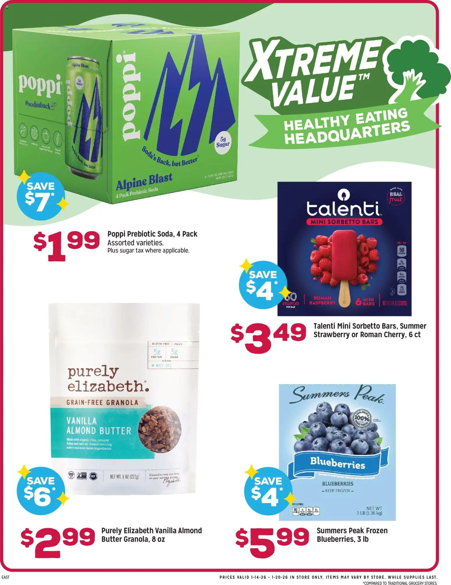 Grocery Outlet Weekly Ad - PA - valid from 14.01.2026 | Page: 3 | Products: Press, Flakes, Sugar, Blueberries