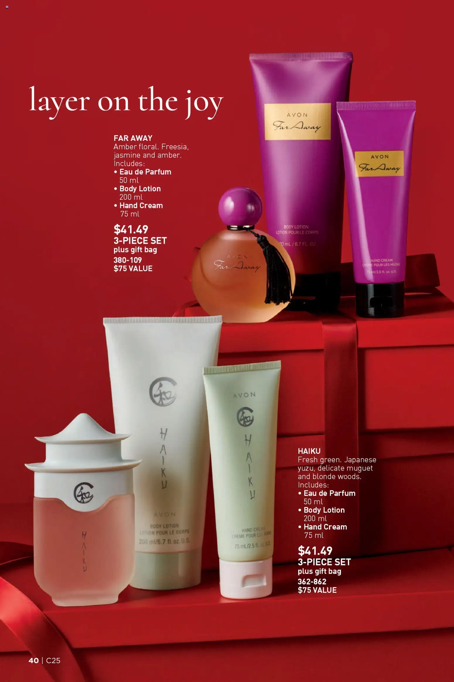 Avon flyer valid from 04.12.2025 | Page: 40 | Products: Cream, Bag, Fragrance, Hand cream