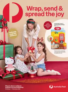 Preview of Australia Post - Wrap, Send & Spread the Joy - valid from 15.10.2025