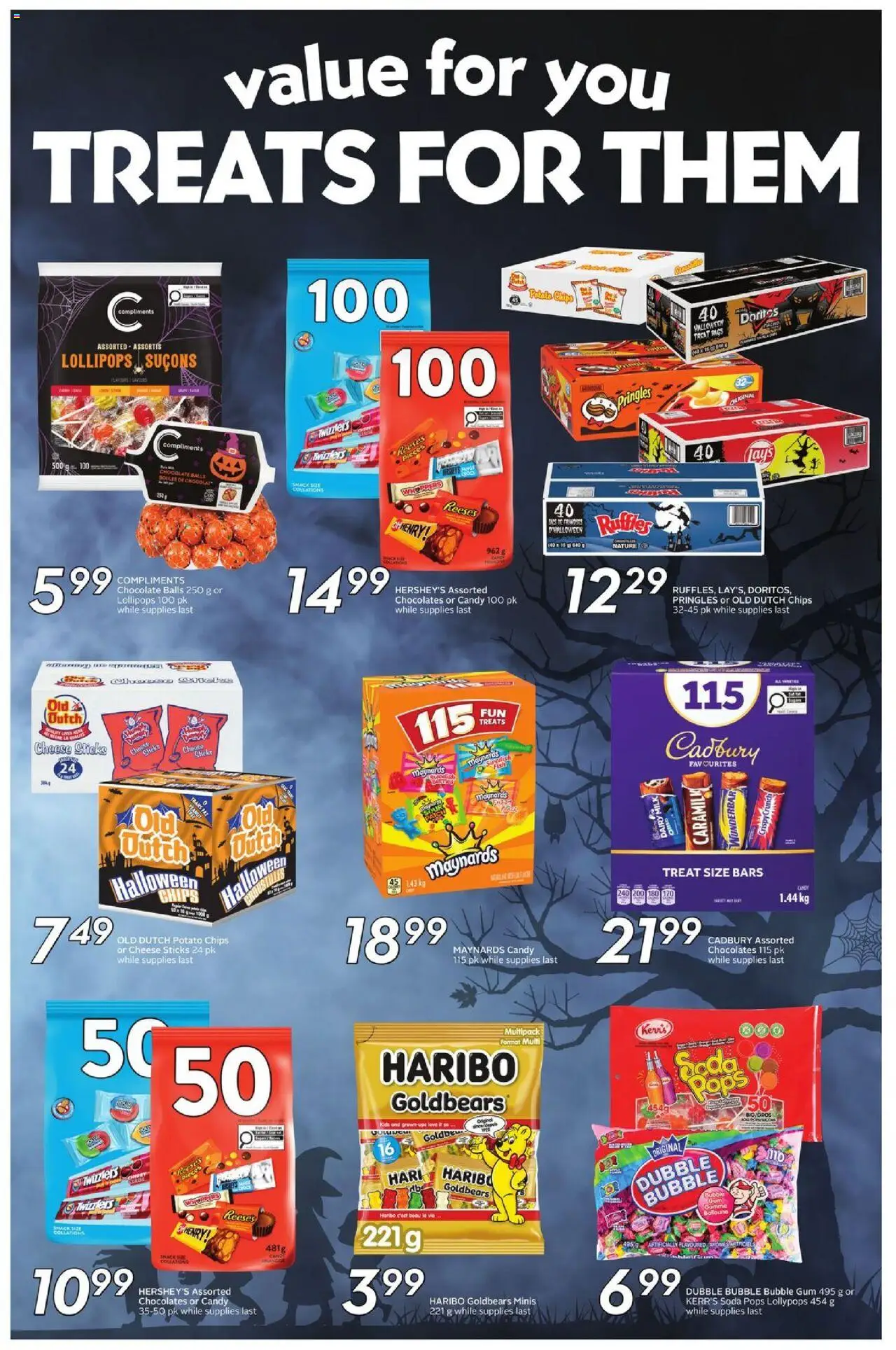 Safeway flyer valid from 16.10.2025 | Page: 17 | Products: Chips, Milk, Cheese, Chocolate