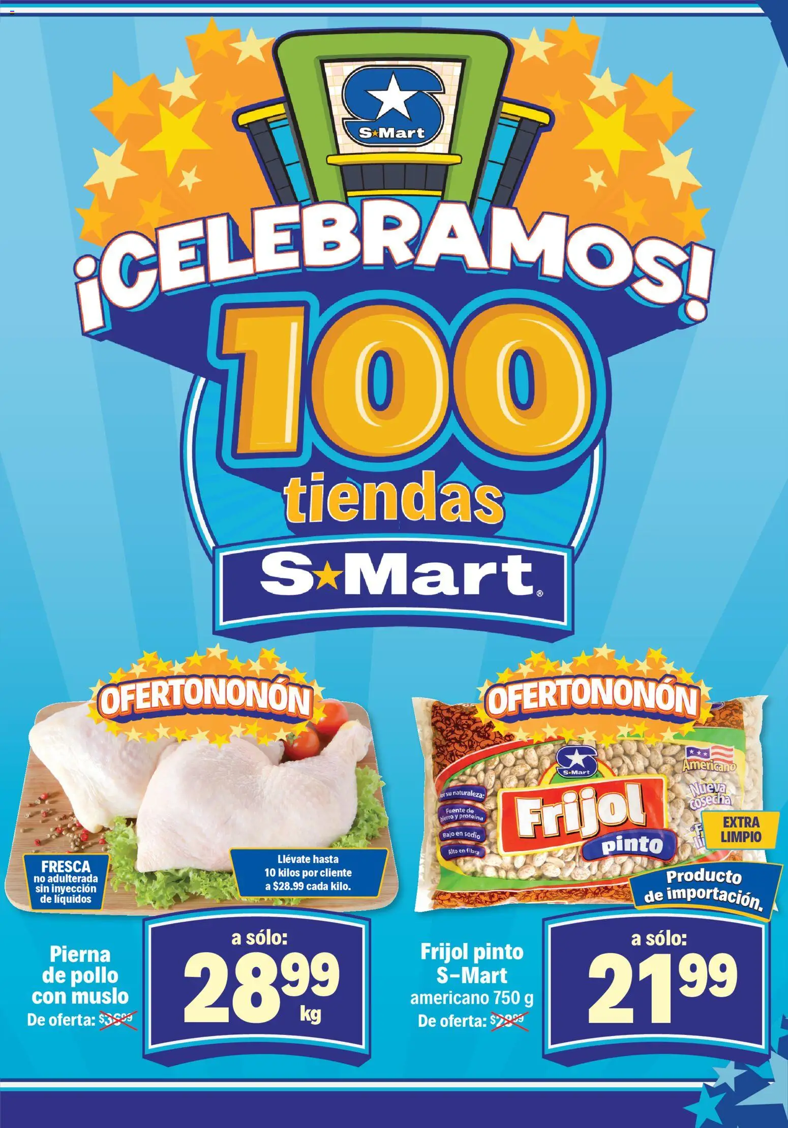 Nuevas ofertas de S-Mart válidas en toda la República Mexicana desde el 24.10.2025. ¡Encuentra las mejores ofertas en S-Mart folleto Juárez! | Página: 2 | Productos: Pollo, Fuente