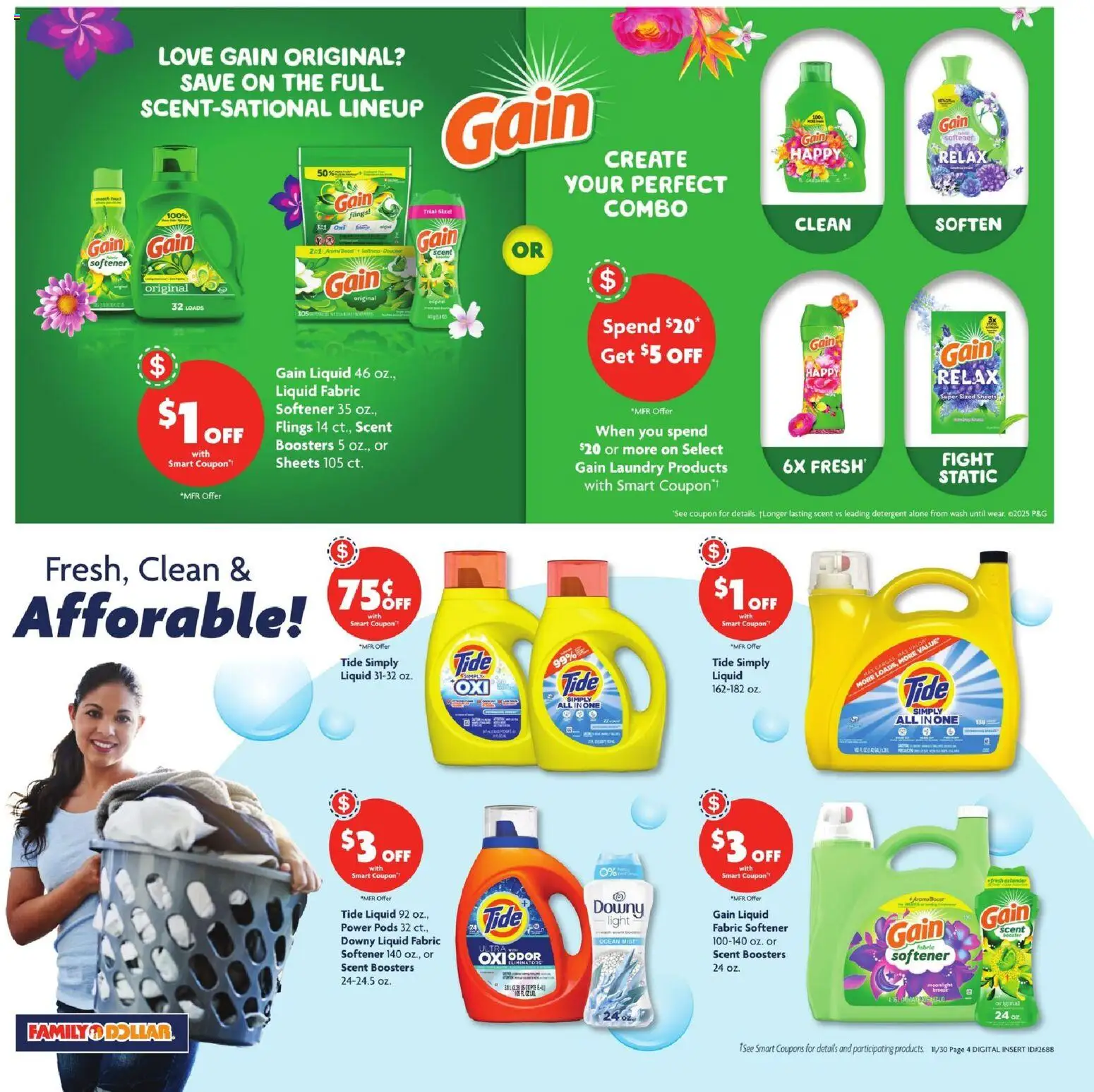Family Dollar Current Ad - TX - valid from 30.11.2025 | Page: 11 | Products: Fabric softener, Detergent