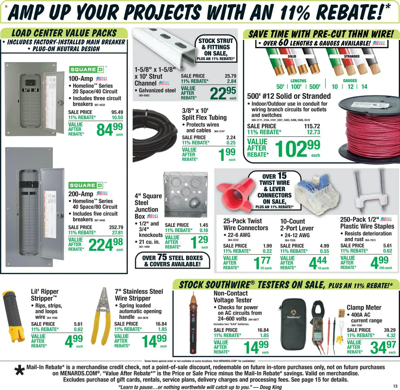 Menards Weekly Ad - valid from 16.04.2026 | Page: 15 | Products: Clamp, Box, Wire
