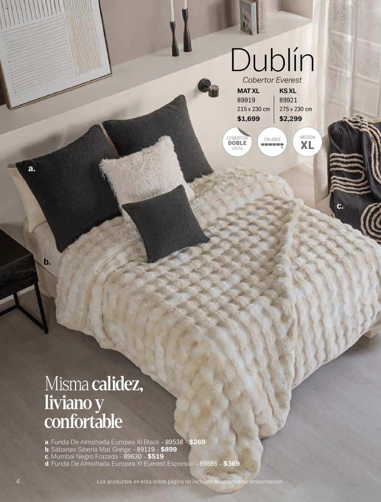 Nuevas ofertas de Vianney válidas en toda la República Mexicana desde el 15.08.2025. ¡Encuentra las mejores ofertas en Vianney - Catálogo Invierno! | Página: 6 | Productos: Cobertor, Funda, Funda de almohada, Almohada