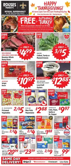 Preview of Rouses weekly ads valid from 19.11.2025