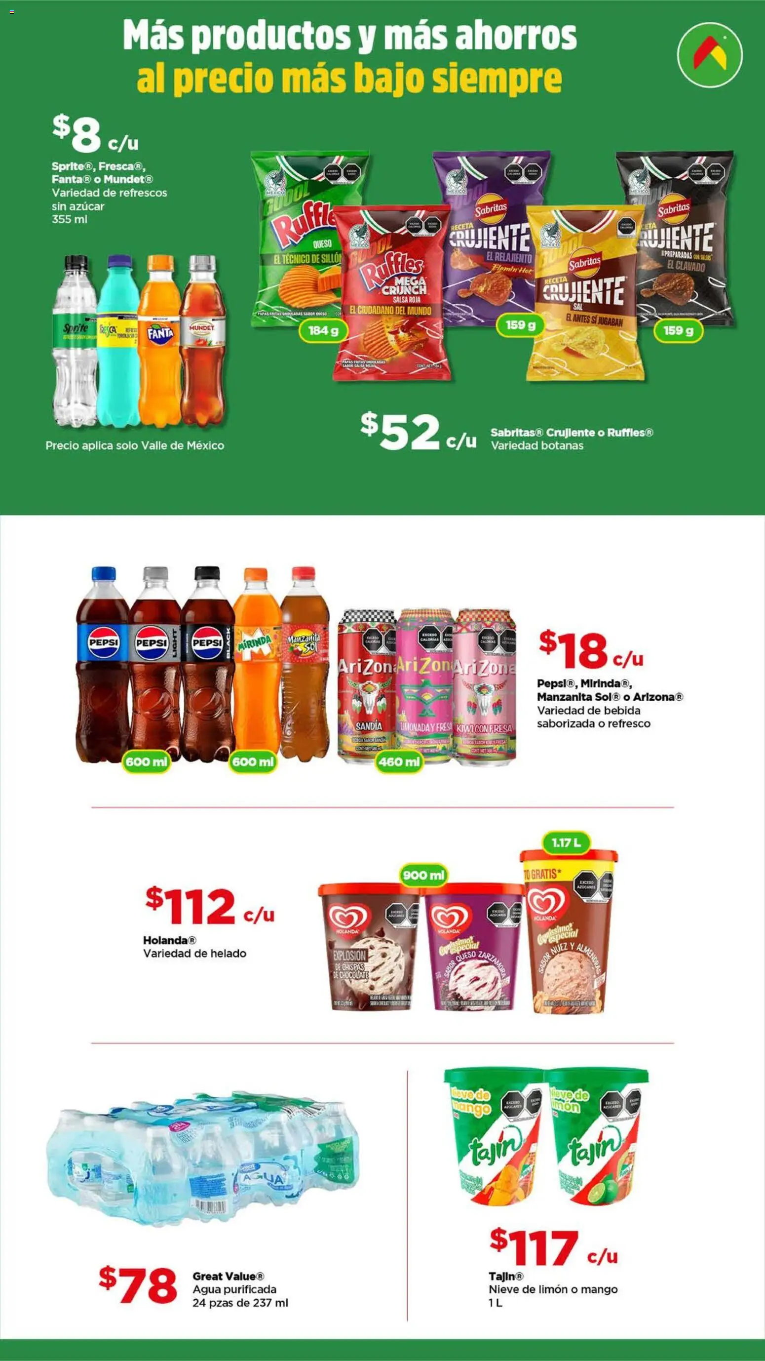 Nuevas ofertas de Bodega Aurrerá válidas en toda la República Mexicana desde el 11.02.2026. ¡Encuentra las mejores ofertas en Bodega Aurrerá folleto Precios más bajos siempre! | Página: 5 | Productos: Agua, Limón, Nuez, Papas fritas