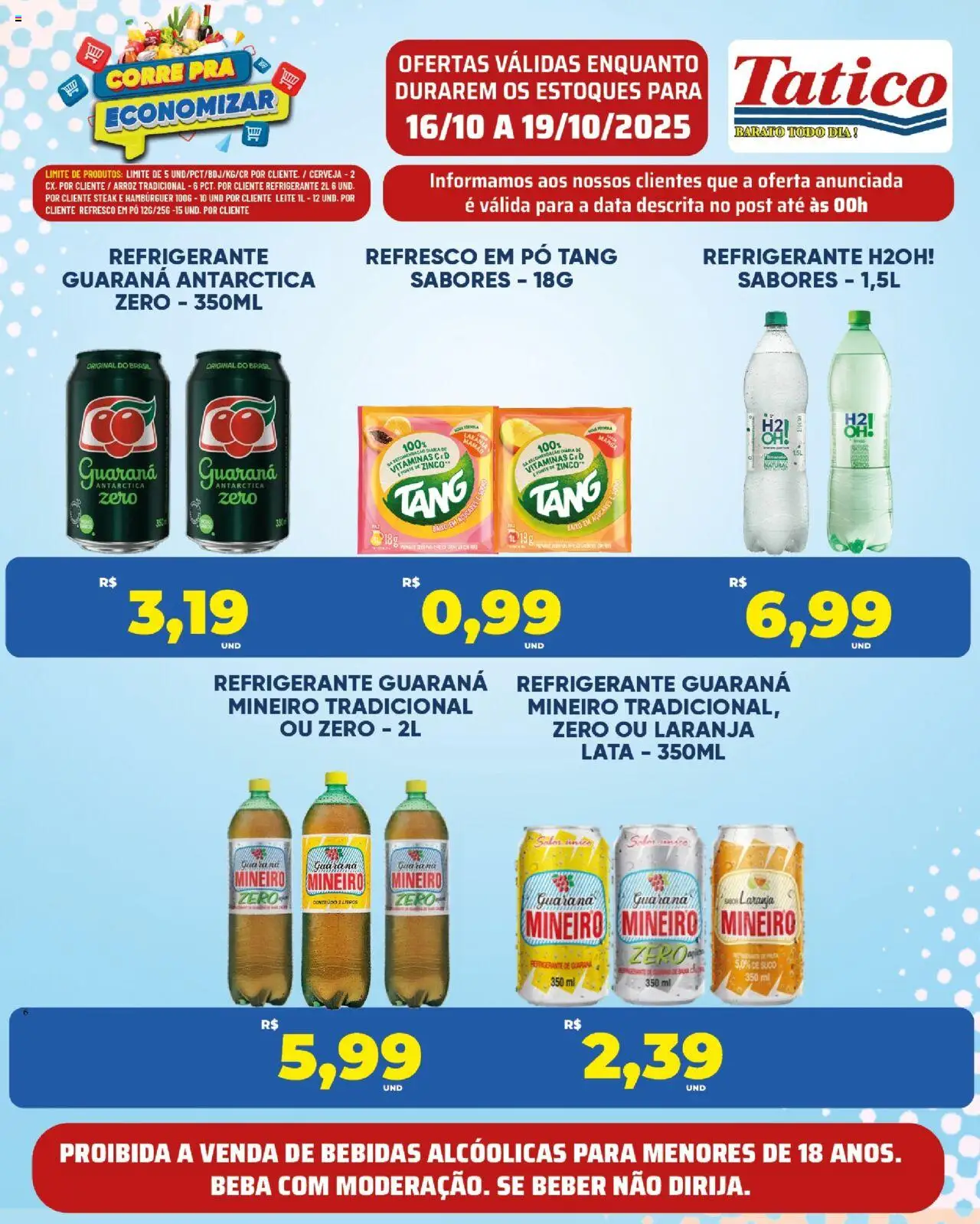 Tatico Folheto - válido de 18.10.2025 | Página: 43 | Produtos: Leite, Suco, Arroz, Baixo