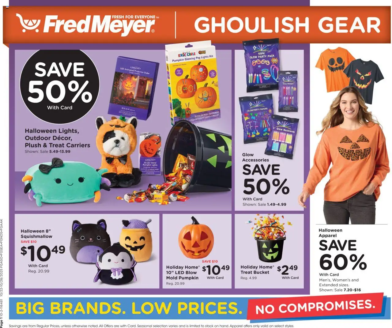 Fred Meyer Home & Apparel - valid from 22.10.2025 | Page: 1 | Products: Stickers, Pumpkin, Projector