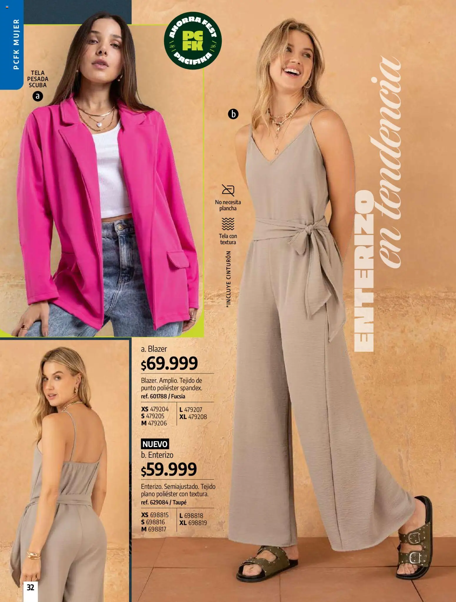 Pacifika revista - valida desde el 01.02.2026 | Página: 32 | Productos: Plancha, Cinturón, Blazer, Enterizo
