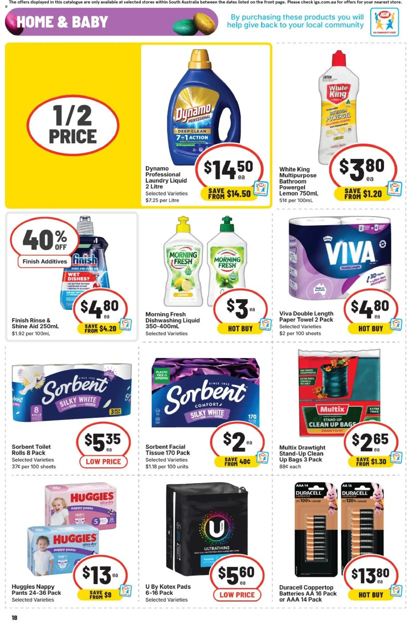 IGA catalogue - valid from 18.03.2026 | Page: 14 | Products: Toilet, Pants, Multipurpose, Bathroom