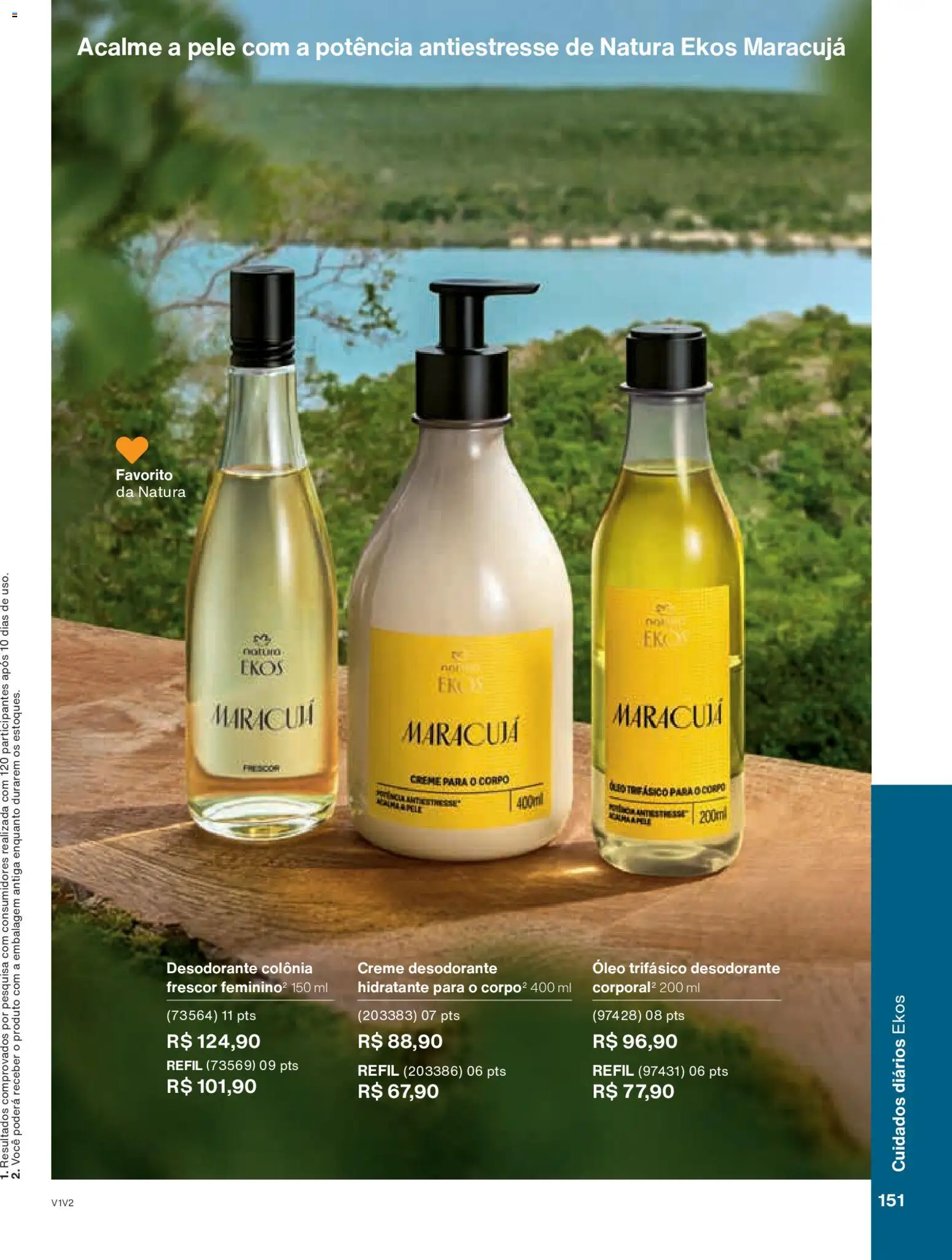 Natura Folheto - válido de 26.11.2025 | Página: 151 | Produtos: Maracujá, Desodorante, Óleo, Creme