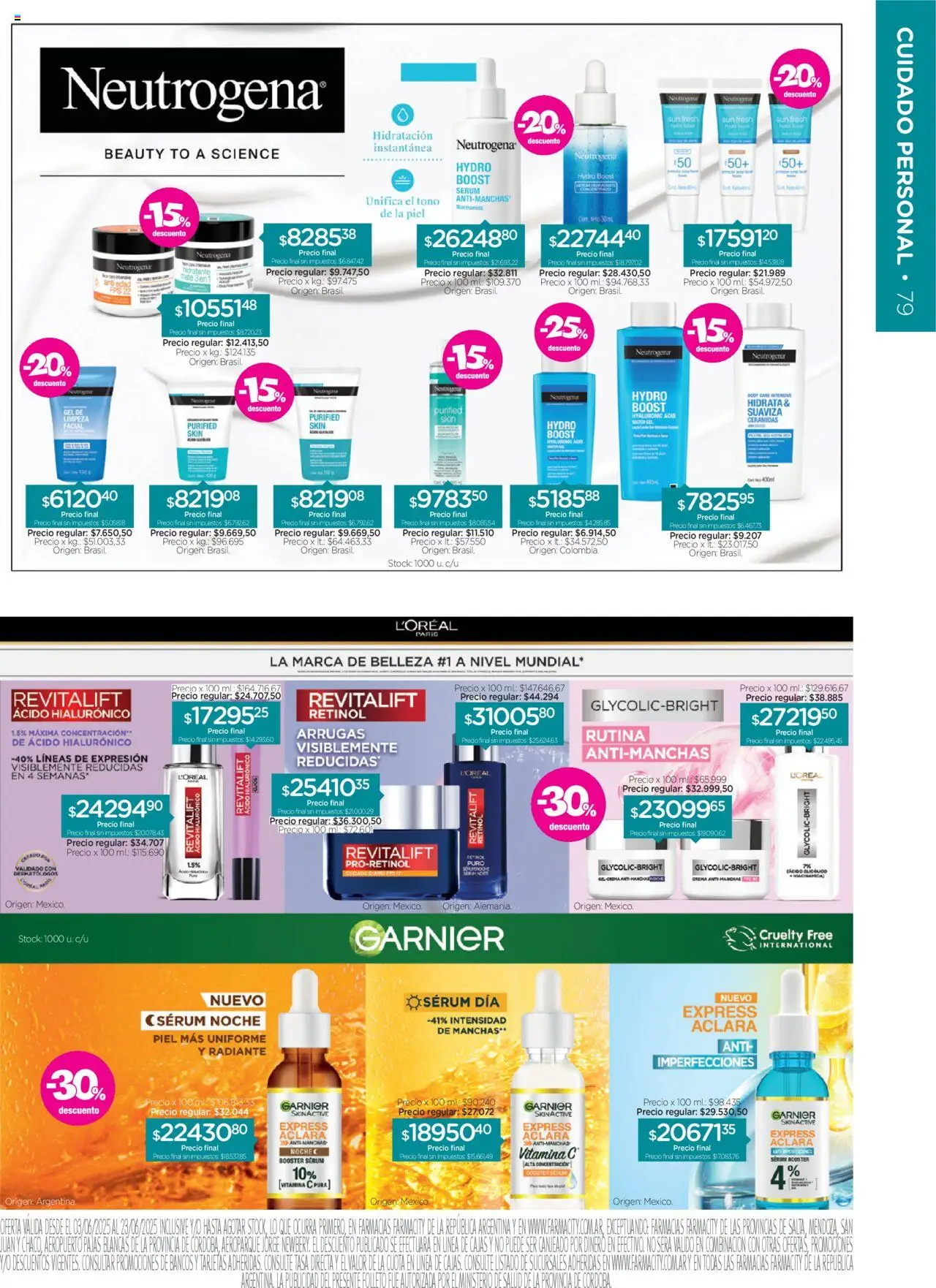 Farmacity catálogo │ válido desde el 03.06.2025 | Página: 79 | Productos: Body, Serum, Radiante, Crema