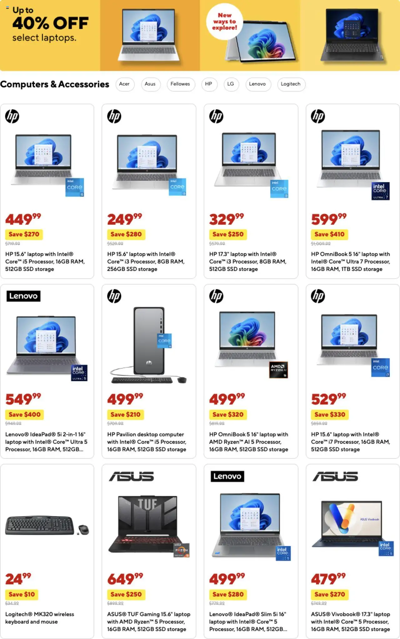 Staples Weekly Ad - valid from 24.08.2025 | Page: 8 | Products: Laptop, Desktop, Mouse, SSD