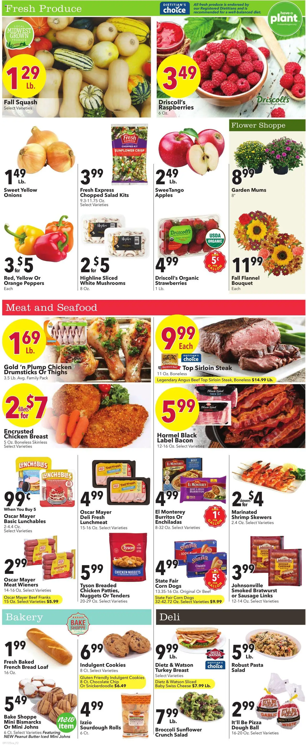 Cash Wise Weekly Ad - valid from 17.09.2025 | Page: 2 | Products: Broccoli, Apples, Pasta, Seafood