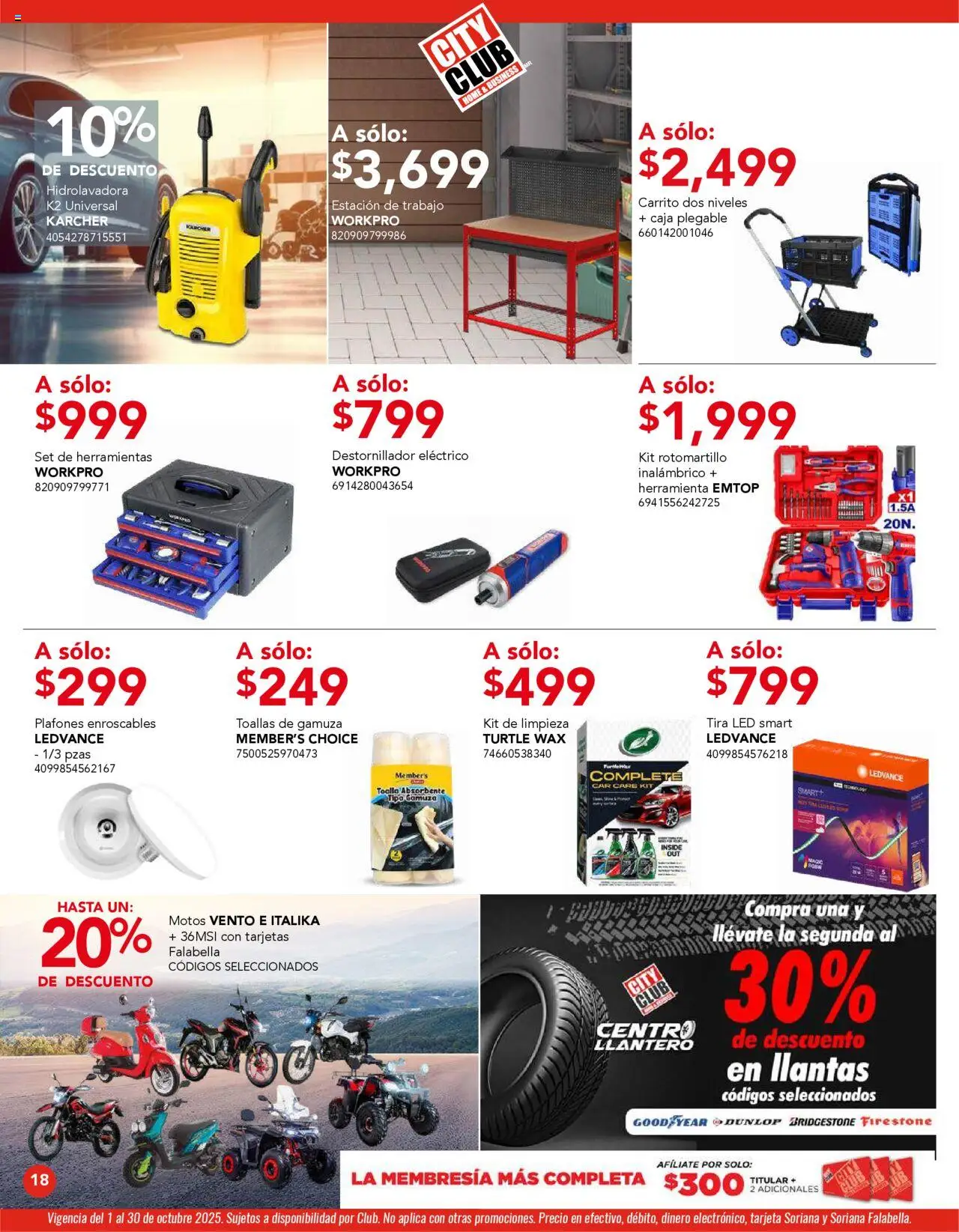 Nuevas ofertas de City Club válidas en toda la República Mexicana desde el 01.10.2025. ¡Encuentra las mejores ofertas en City Club - Catálogo! | Página: 16 | Productos: Gamuza, Rotomartillo, Caja, Toallas