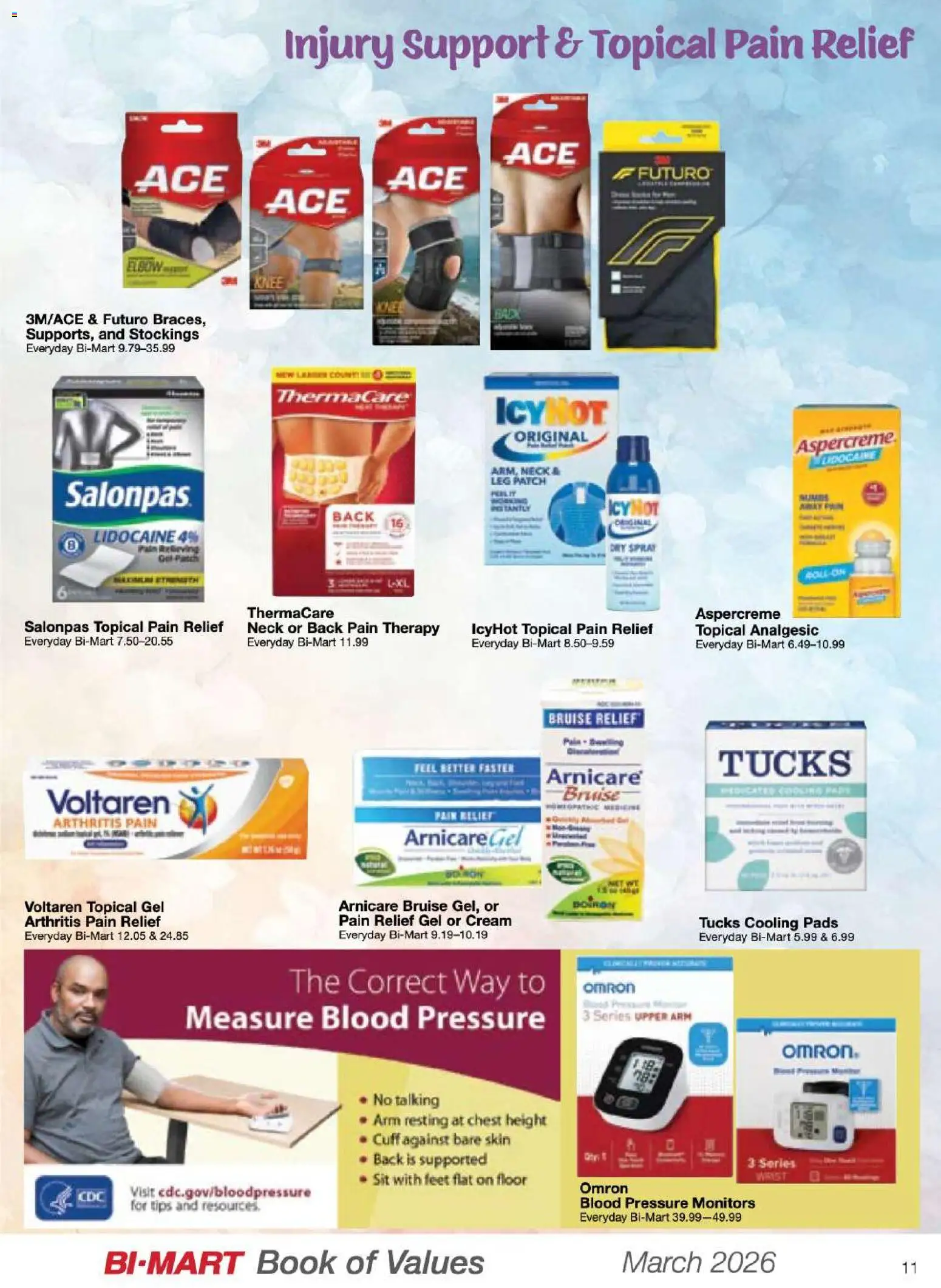Bi-Mart March Health & Beauty Book of Values - valid from 01.03.2026 | Page: 11 | Products: Pads, Cream