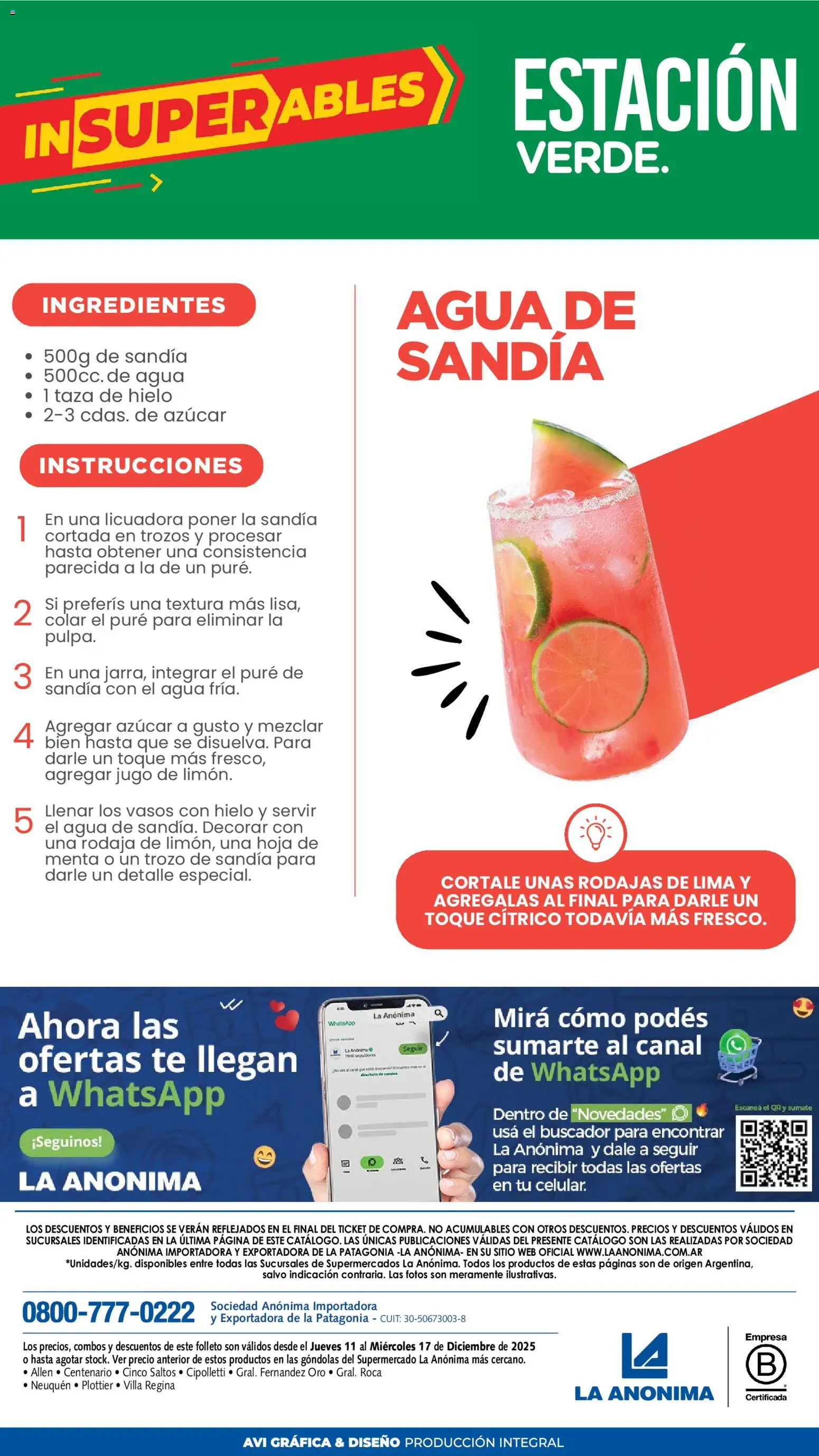 La Anonima catálogo │ válido desde el 11.12.2025 | Página: 5 | Productos: Taza, Lima, Té, Vasos