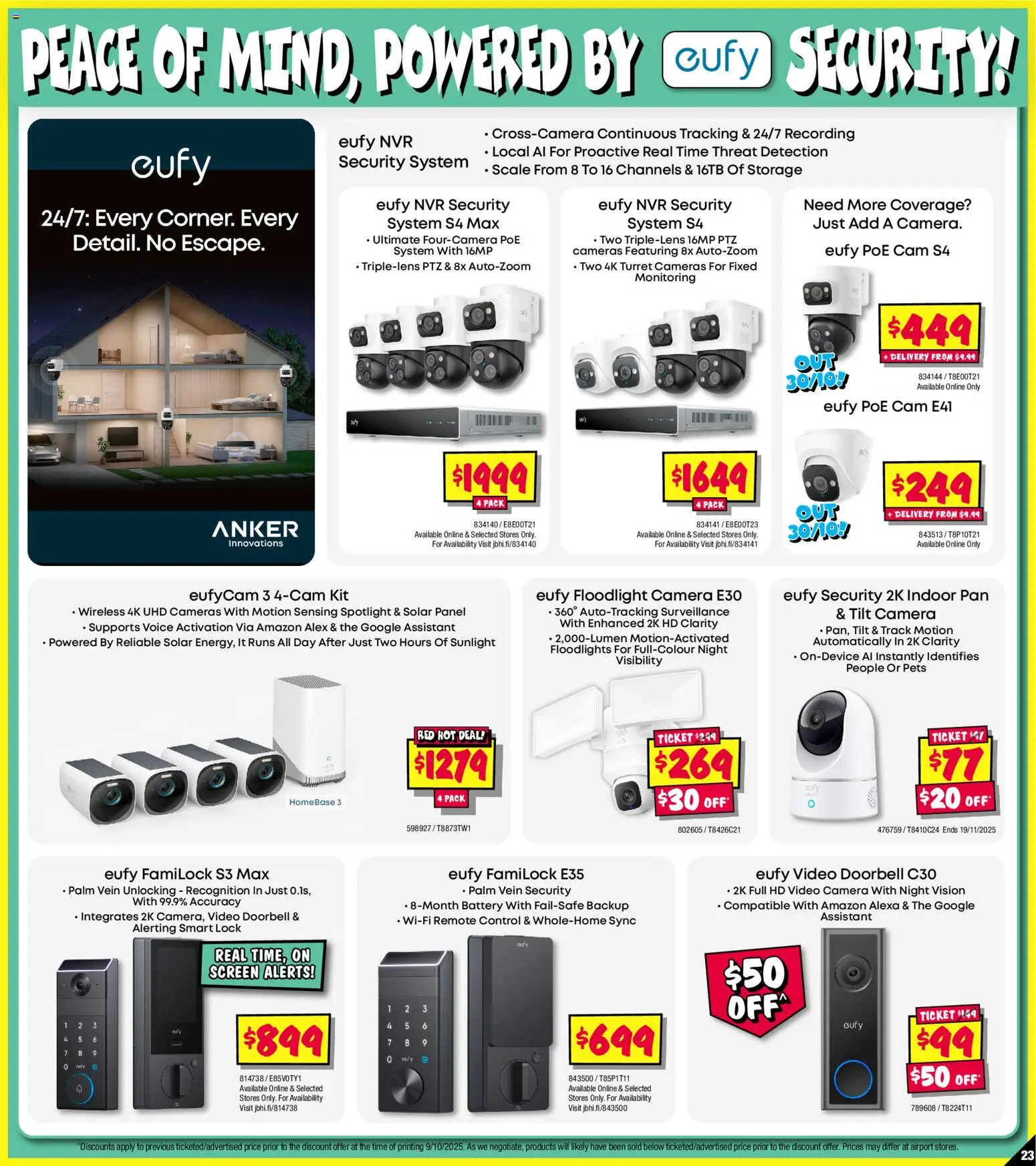 JB Hi-Fi catalogue - valid from 23.10.2025 | Page: 23 | Products: Doorbell, Camera, Video camera, Screen