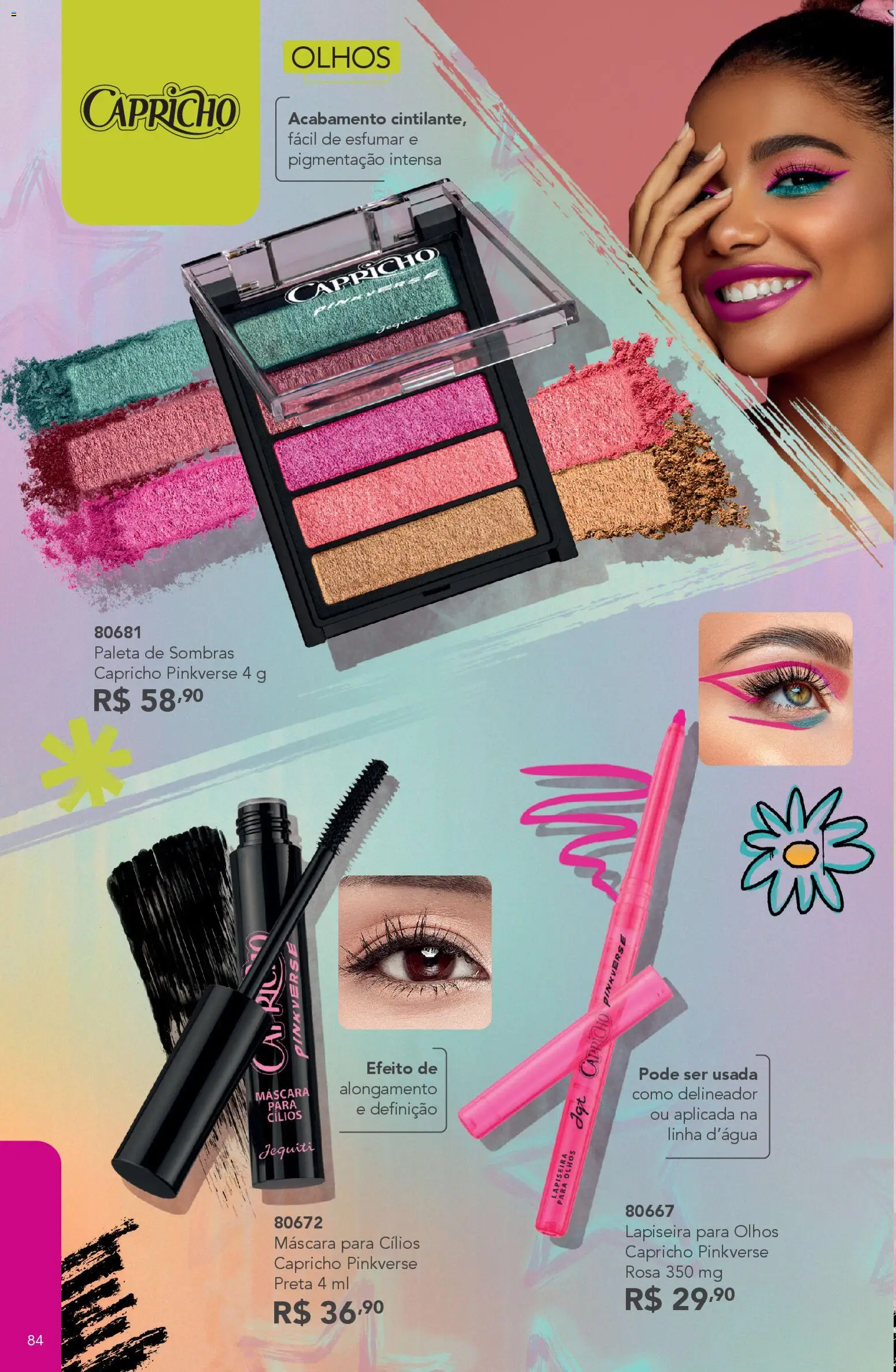 Jequiti Folheto - válido de 30.01.2026 | Página: 84 | Produtos: Máscara para cílios, Delineador, Lapiseira