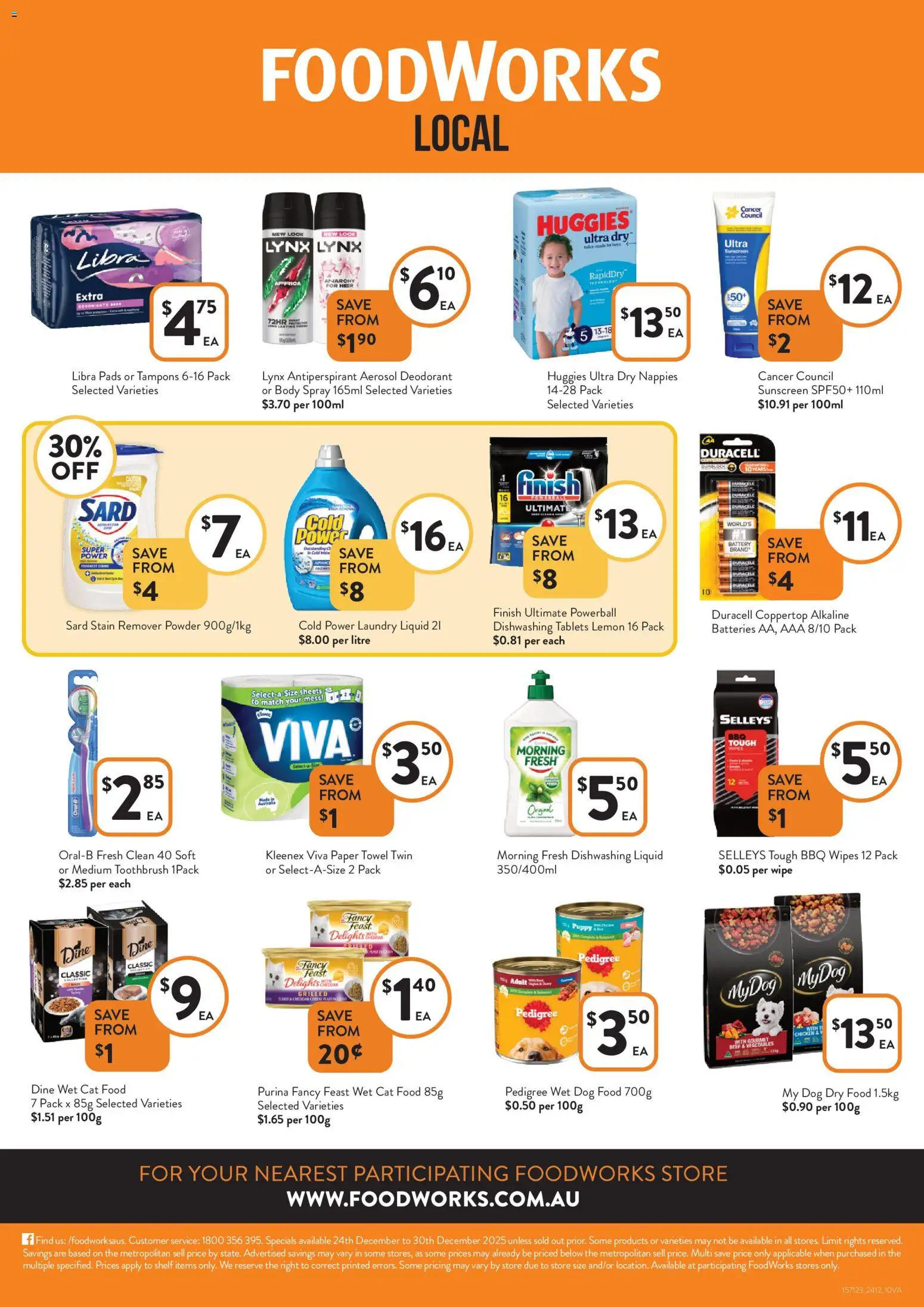 Foodworks catalogue - valid from 24.12.2025 | Page: 10 | Products: Chicken, Antiperspirant, Dog food, Batteries