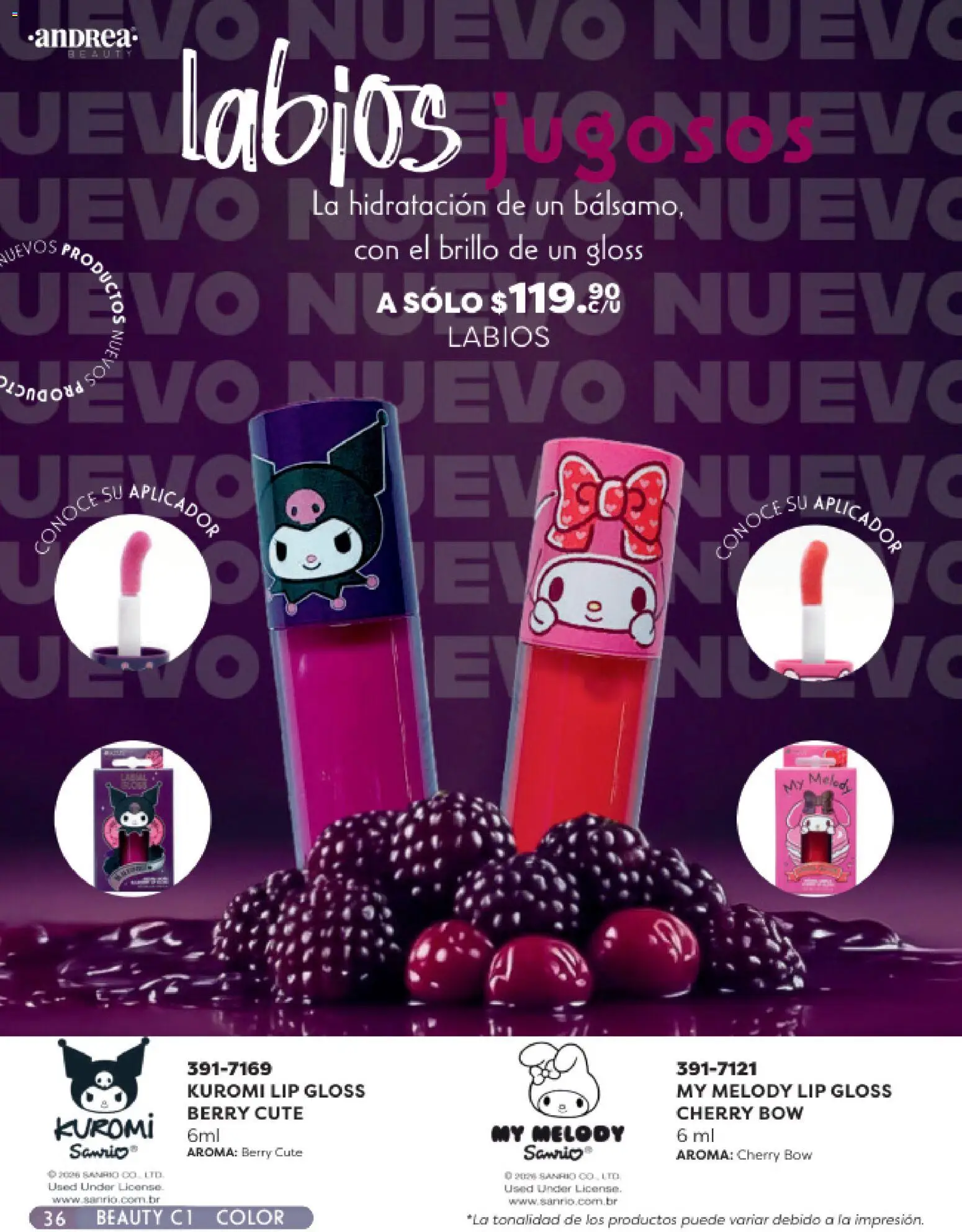 Nuevas ofertas de Andrea válidas en toda la República Mexicana desde el 25.01.2026. ¡Encuentra las mejores ofertas en Andrea catálogo Beauty! | Página: 36 | Productos: Brillo