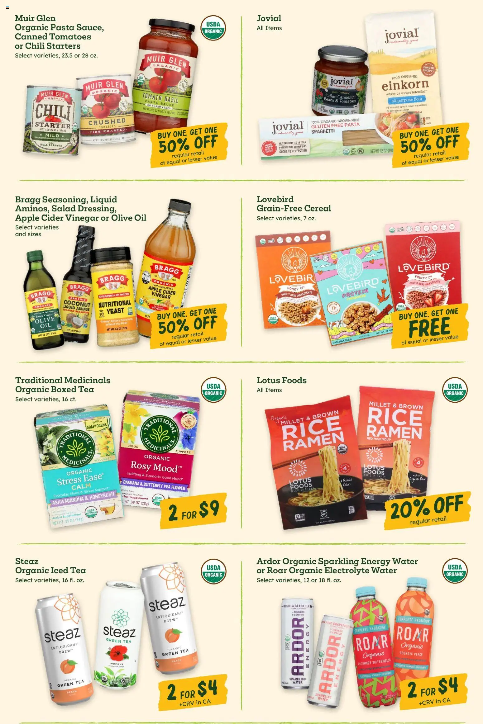 Sprouts Weekly Ad - valid from 22.04.2026 | Page: 10 | Products: Tea, Pasta, Sugar, Starter