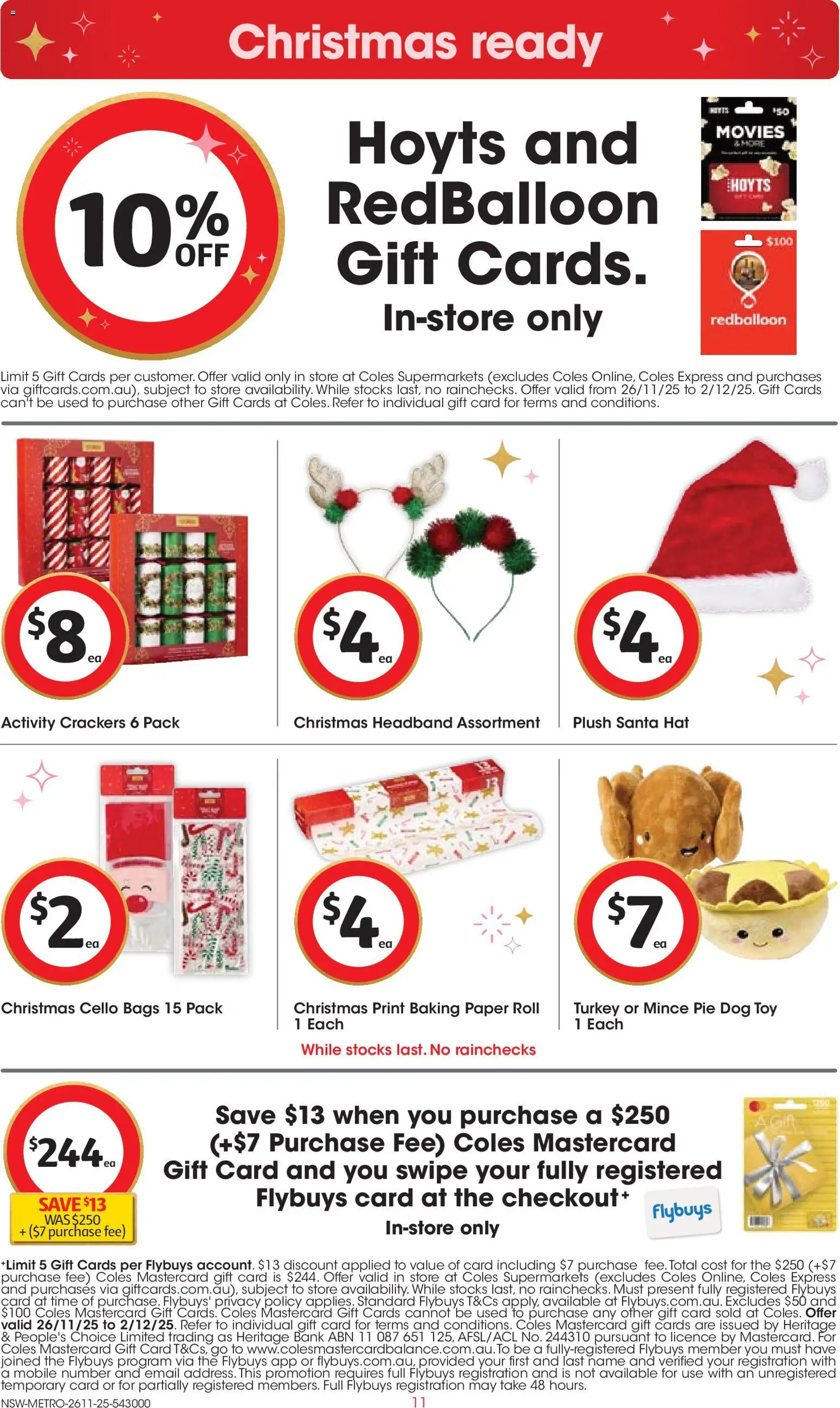 Coles catalogue - valid from 26.11.2025 | Page: 11 | Products: Headband, Turkey, Hat, Mobile