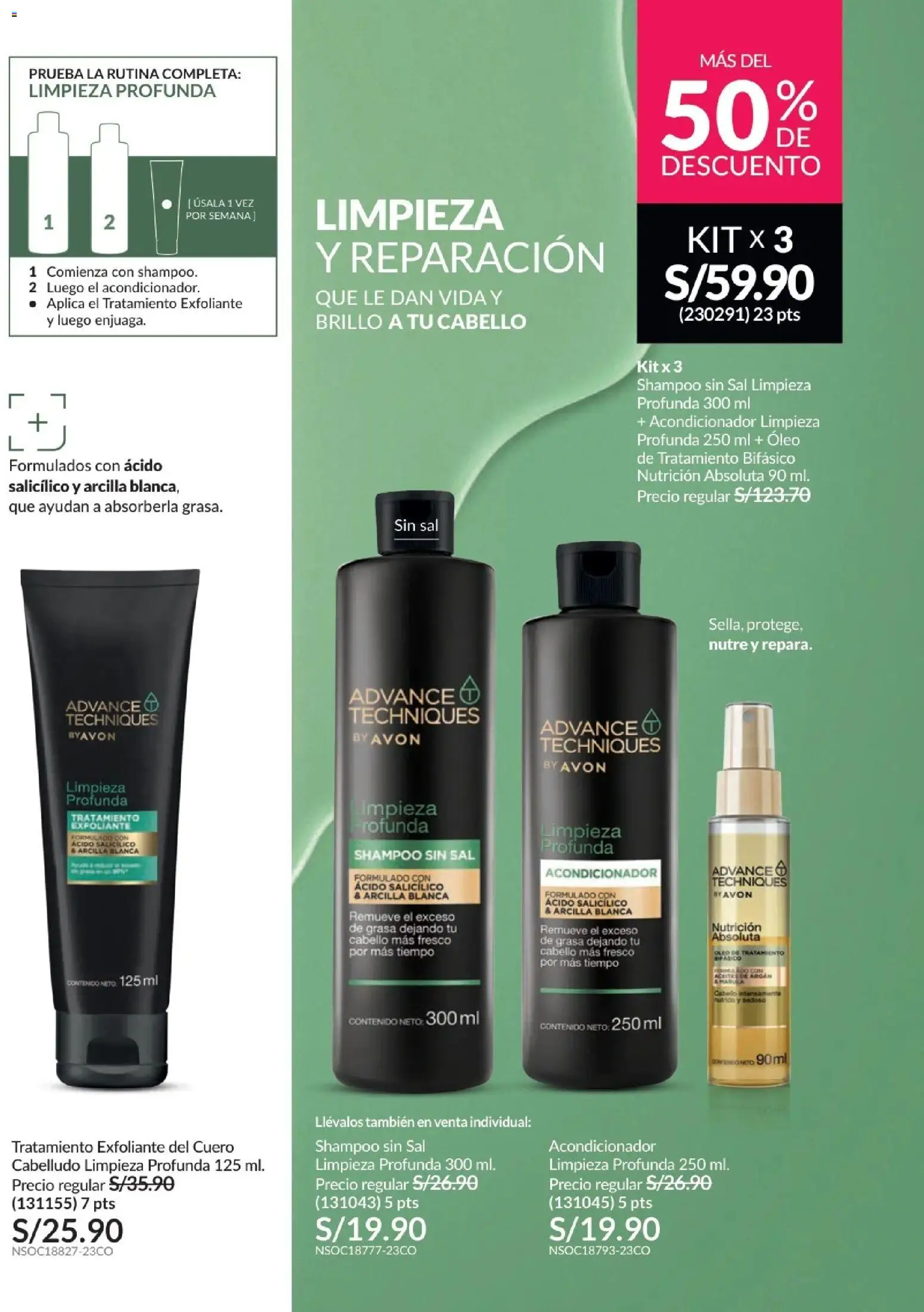 Catálogo Avon válido desde 01.01.2026 | Página: 157 | Productos: Exfoliante, Shampoo, Acondicionador