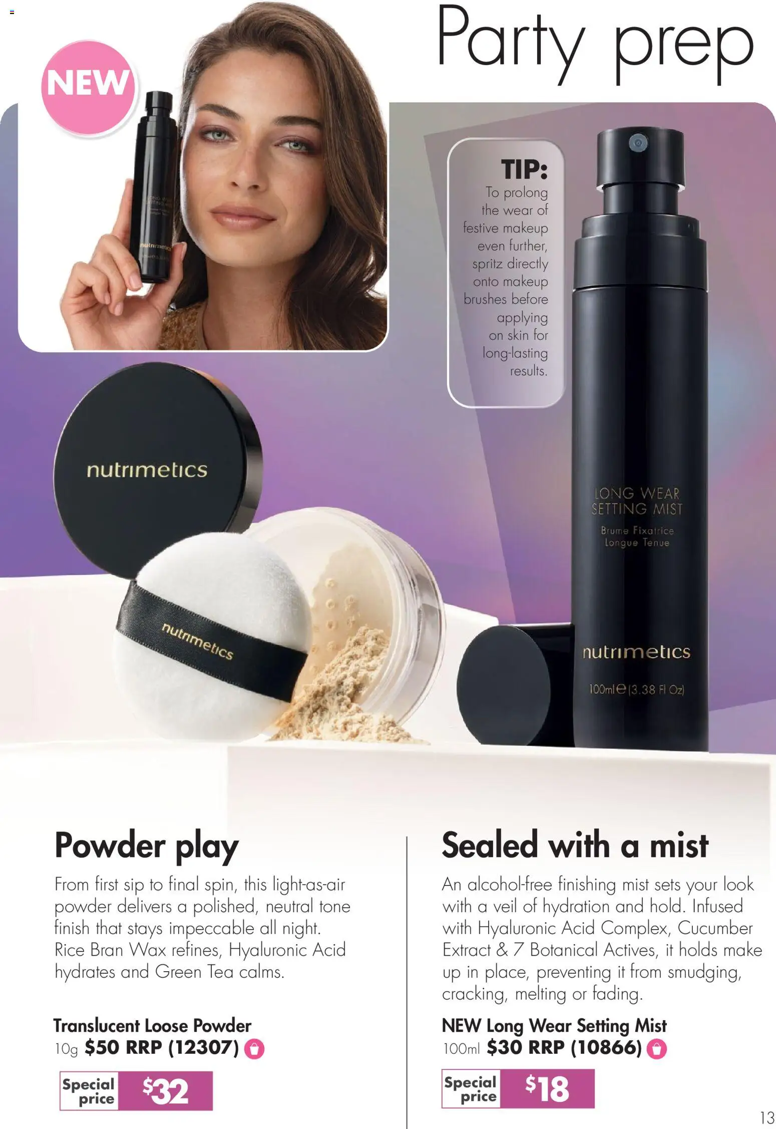 Nutrimetics catalogue - valid from 26.11.2025 | Page: 13 | Products: Powder, Rice, Tea, Makeup