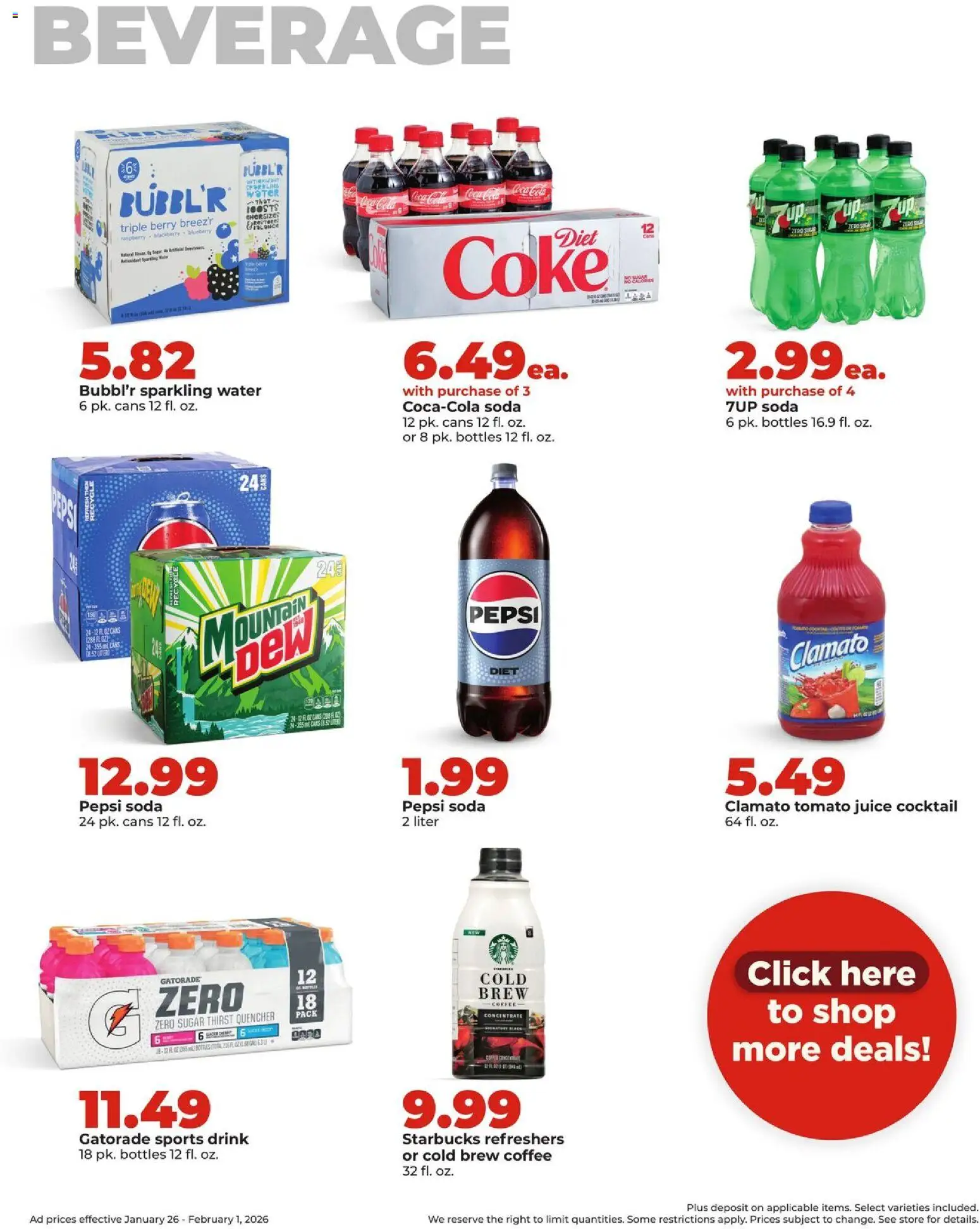 HyVee Weekly Ad - valid from 26.01.2026 | Page: 23 | Products: Coffee, Juice, Water, Sugar