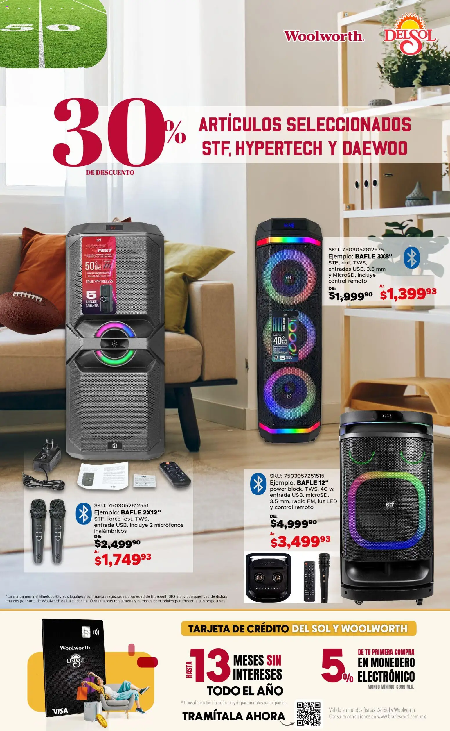 Nuevas ofertas de Del Sol y Woolworth válidas en toda la República Mexicana desde el 29.01.2026. ¡Encuentra las mejores ofertas en Del Sol y Woolworth catálogo Ofertas de Campeonato! | Página: 9 | Productos: Monedero, Radio, Control remoto