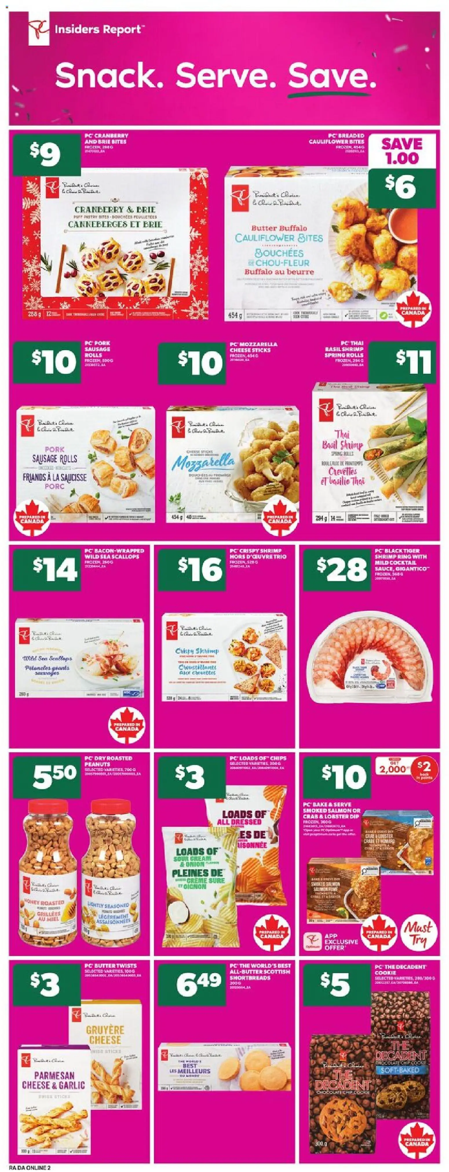 Atlantic Superstore flyer valid from 30.10.2025 | Page: 12 | Products: PC, Butter, Cheese, Chocolate
