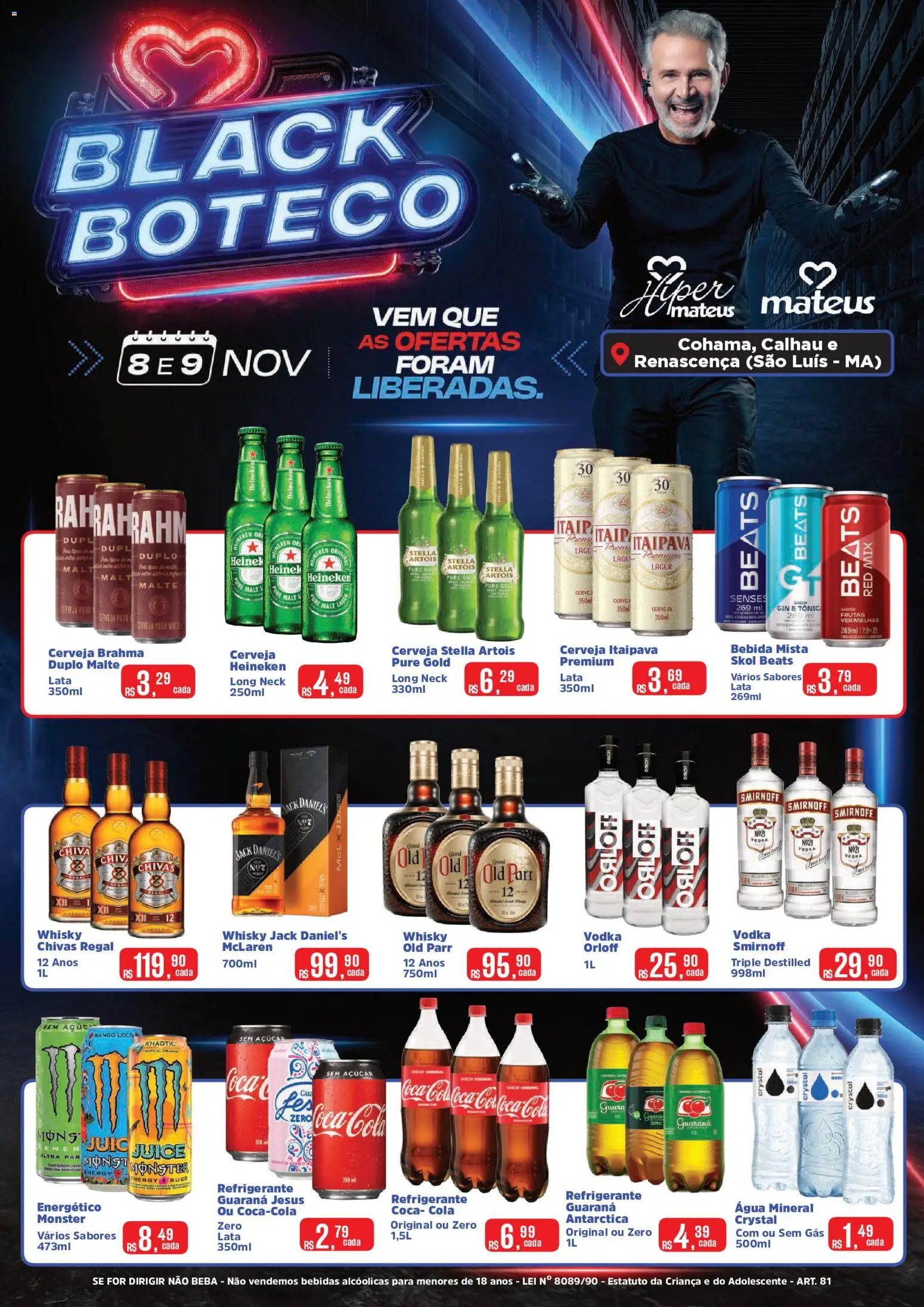 Mateus Folheto - válido de 08.11.2025 | Página: 1 | Produtos: Energético, Gin, Mel, Bebida