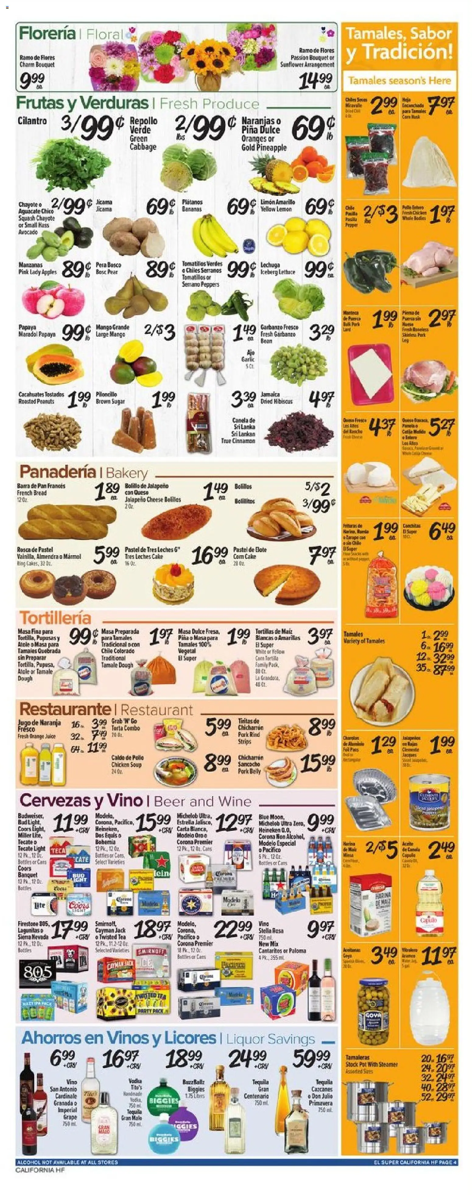 El Super Weekly Ad - valid from 14.01.2026 | Page: 4 | Products: Bakery, Cheese, Sugar, Cabbage