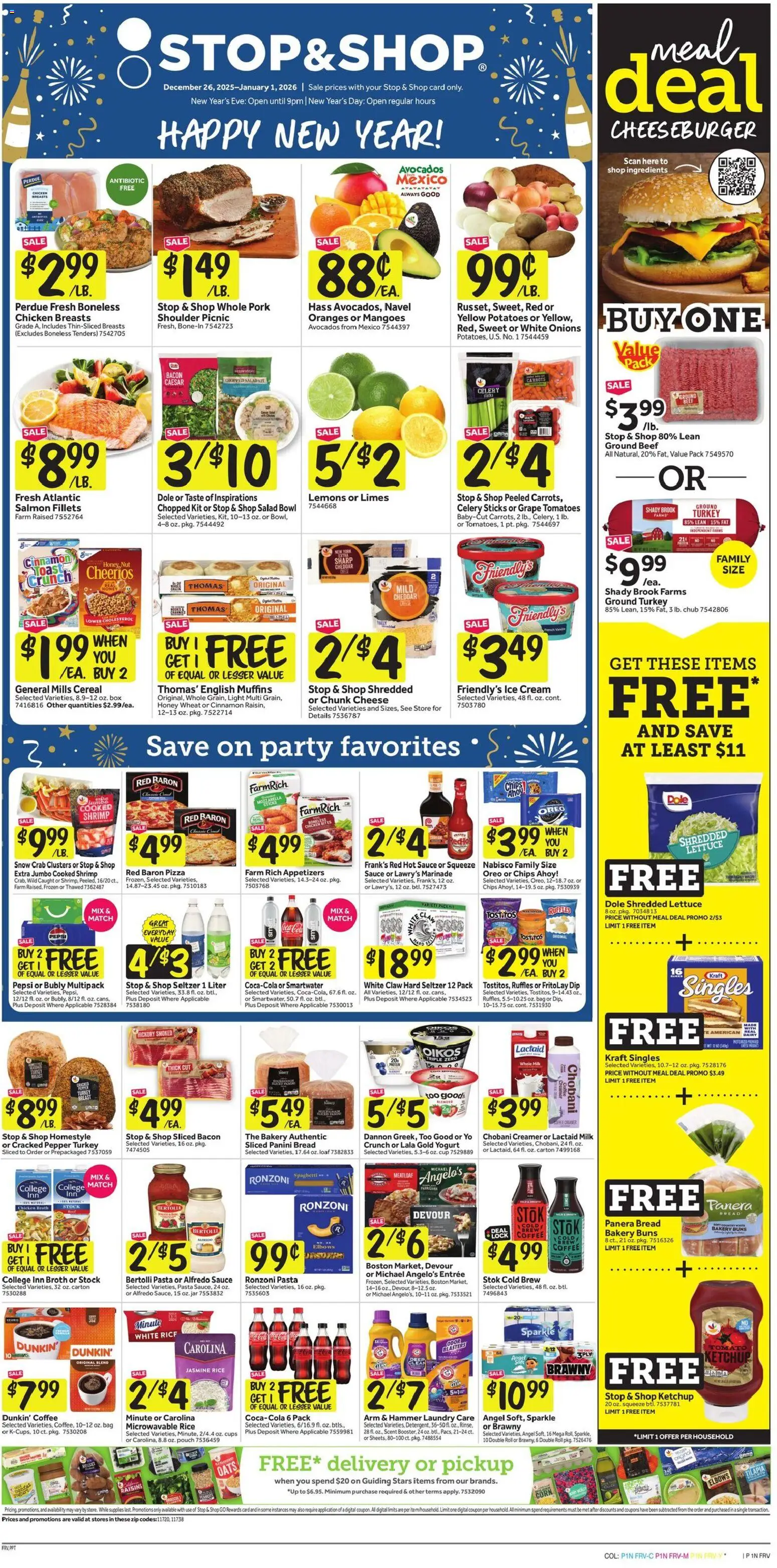 Stop & Shop Weekly Ad - valid from 26.12.2025 | Page: 1 | Products: Lettuce, Ketchup, Salad, Pepper