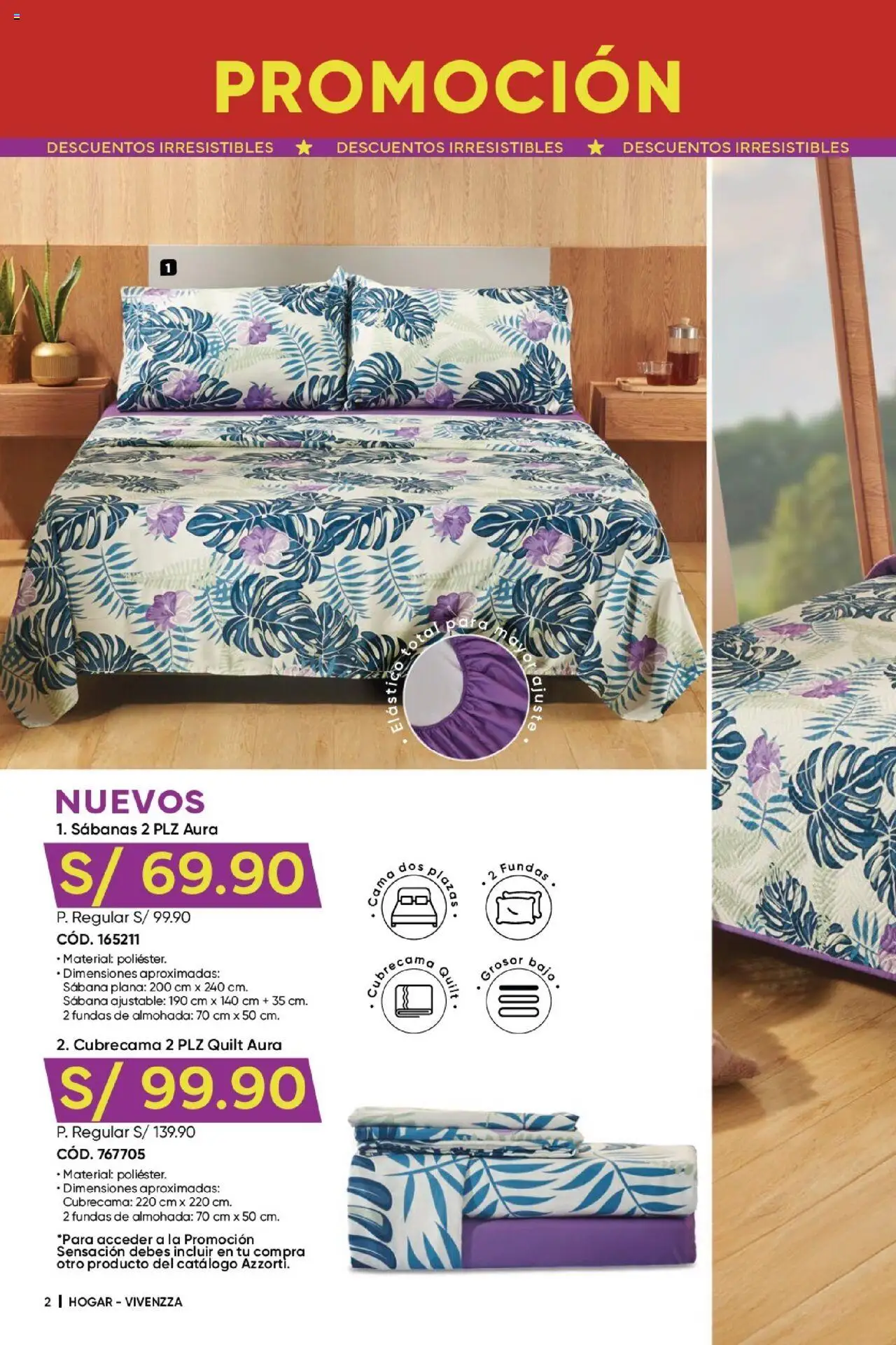 Catálogo Azzorti válido desde 17.06.2025 | Página: 4 | Productos: Cama, Almohada