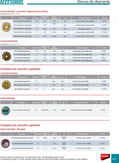 Vista previa de Makita catálogo Accesorios, nuevo folleto de la tienda, válido en México a partir del 08.07.2024 | Página: 217 | Productos: Disco, Ladrillo