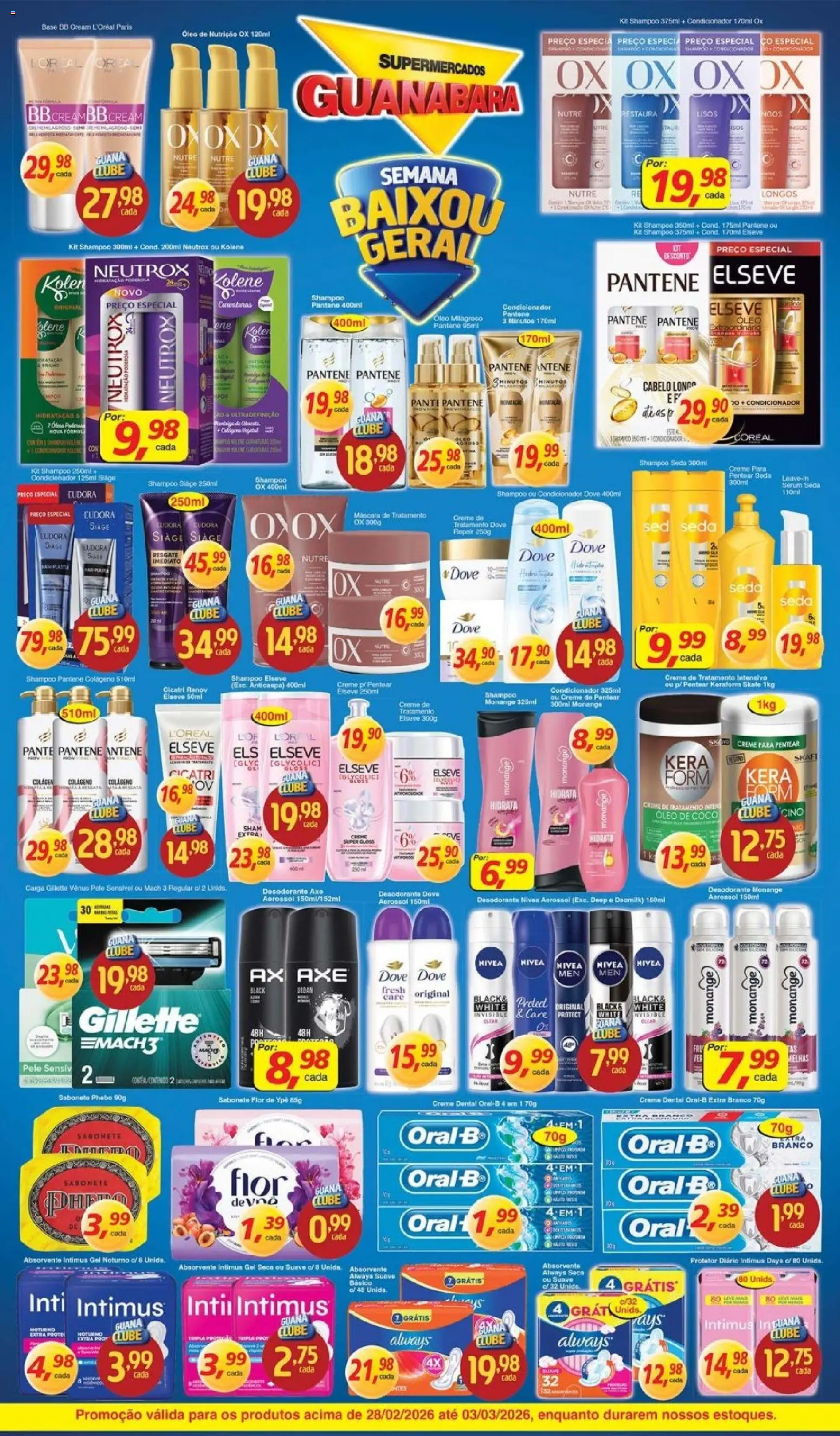 Supermercados Guanabara Folheto - válido de 28.02.2026 | Página: 10 | Produtos: Colágeno, Condicionador, Desodorante, Shampoo pantene