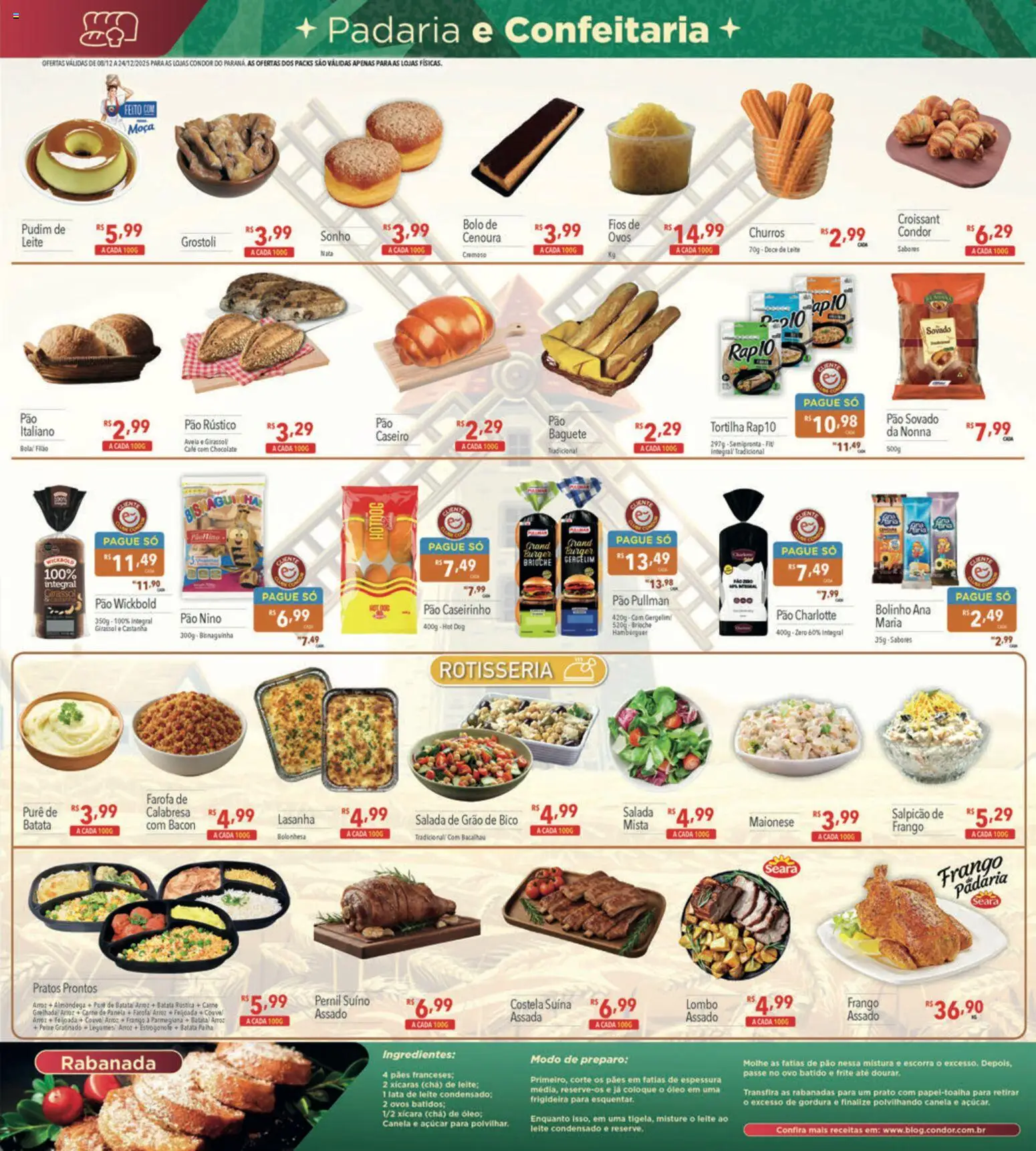 Supermercados Condor Folheto - válido de 08.12.2025 | Página: 11 | Produtos: Ovos, Arroz, Hambúrguer, Batata