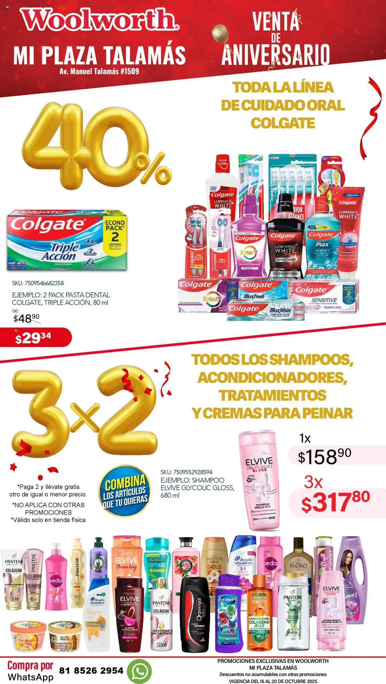 Nuevas ofertas de Del Sol y Woolworth válidas en toda la República Mexicana desde el 16.10.2025. ¡Encuentra las mejores ofertas en Del Sol y Woolworth - Aniversario Apertura Woolworth Talamás! | Página: 5 | Productos: Pasta dental, Brillo, Piña, Pasta