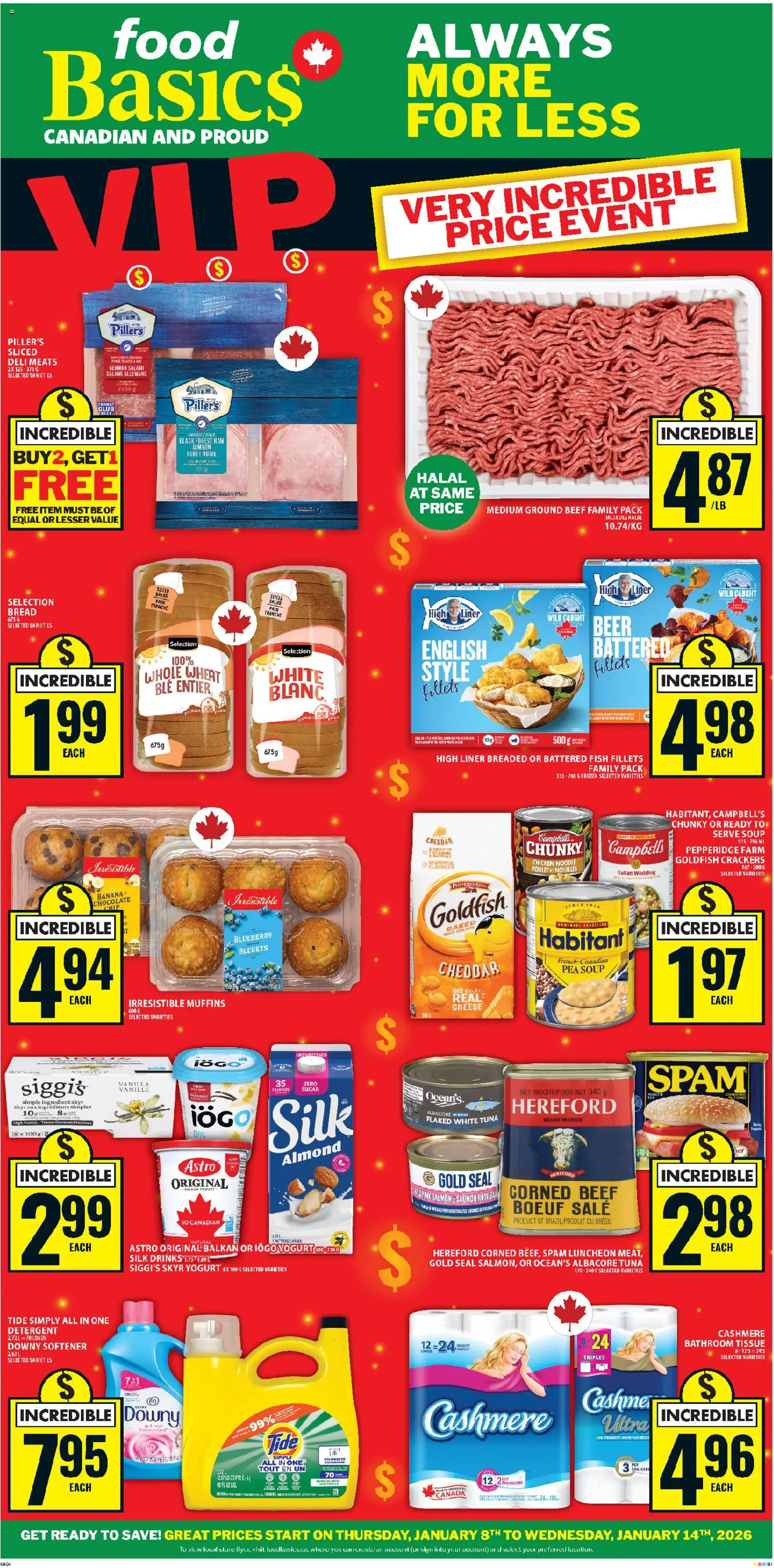 Food Basics flyer valid from 08.01.2026 | Page: 1
