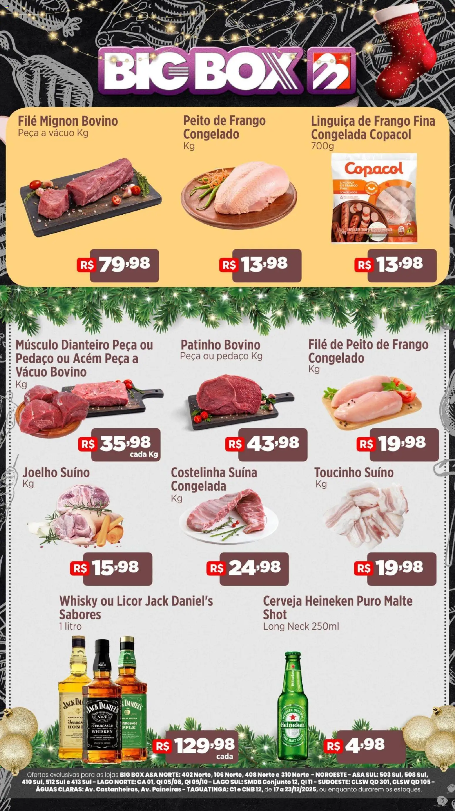 Big Box Folheto - válido de 17.12.2025 | Página: 2 | Produtos: Linguiça, Acém, Filé mignon, Frango