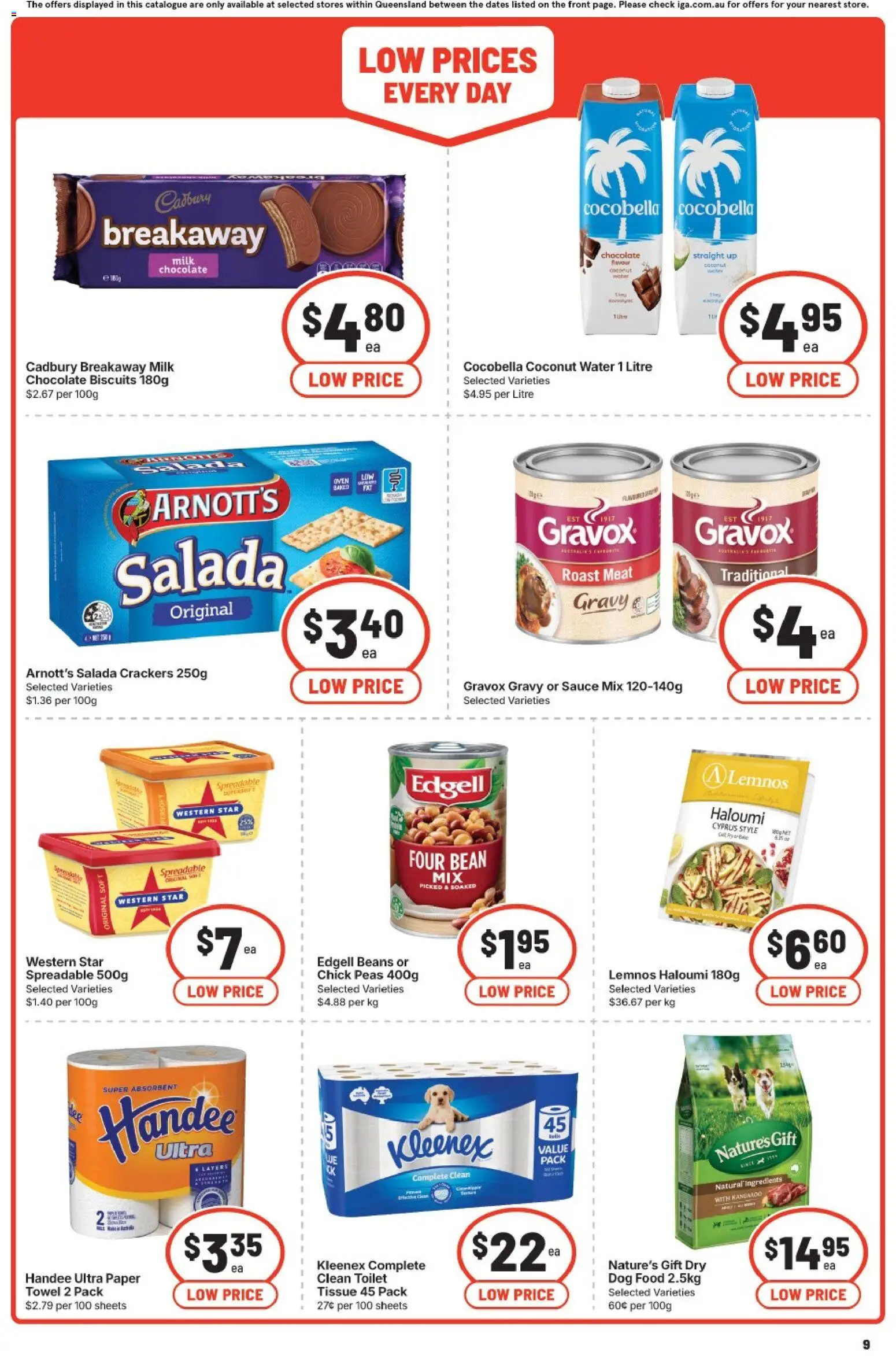 IGA catalogue - valid from 29.04.2026 | Page: 9 | Products: Toilet, Crackers, Chocolate, Meat
