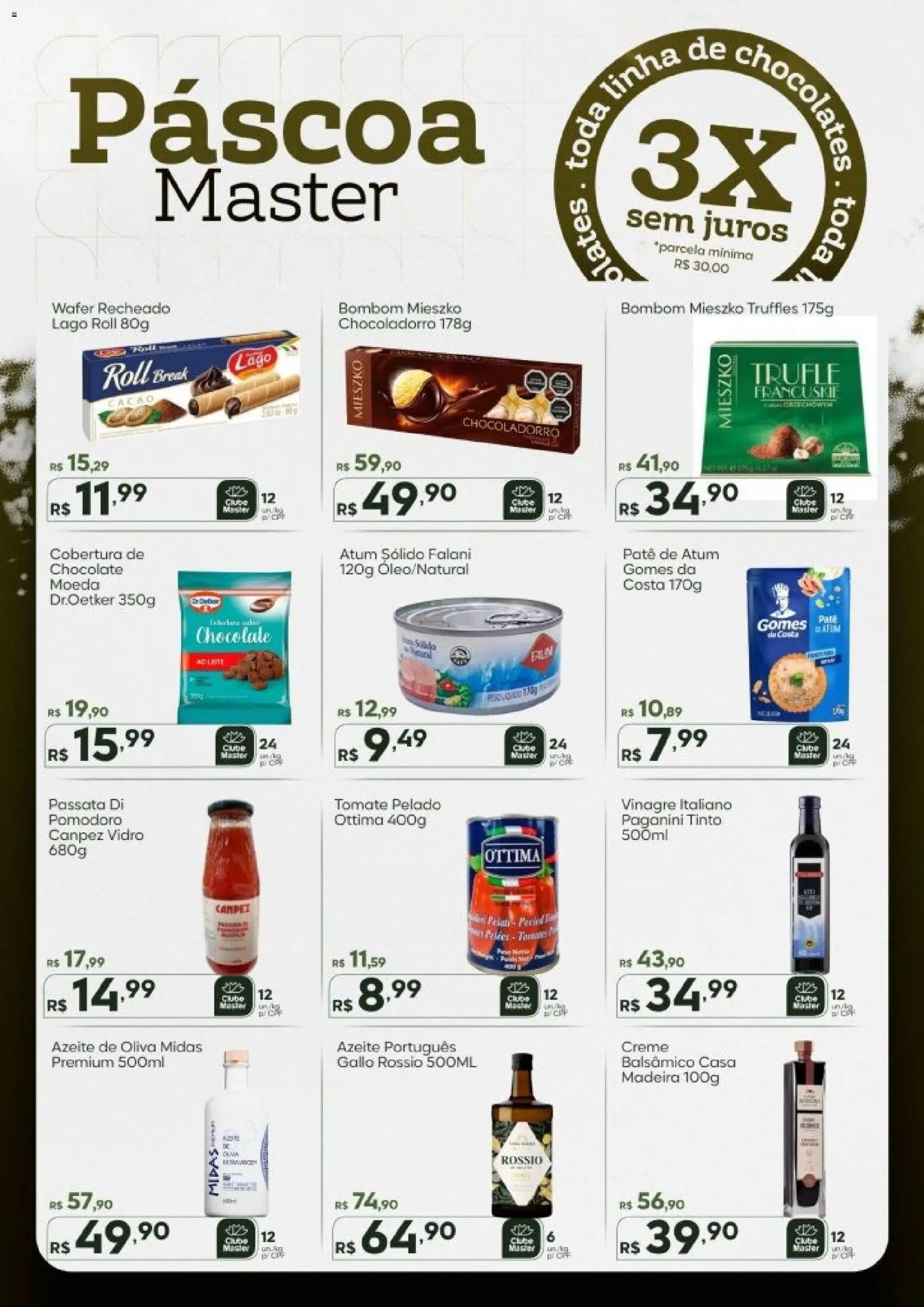 Master Folheto - válido de 02.03.2026 | Página: 3 | Produtos: Vinagre, Chocolate, Creme, Azeite