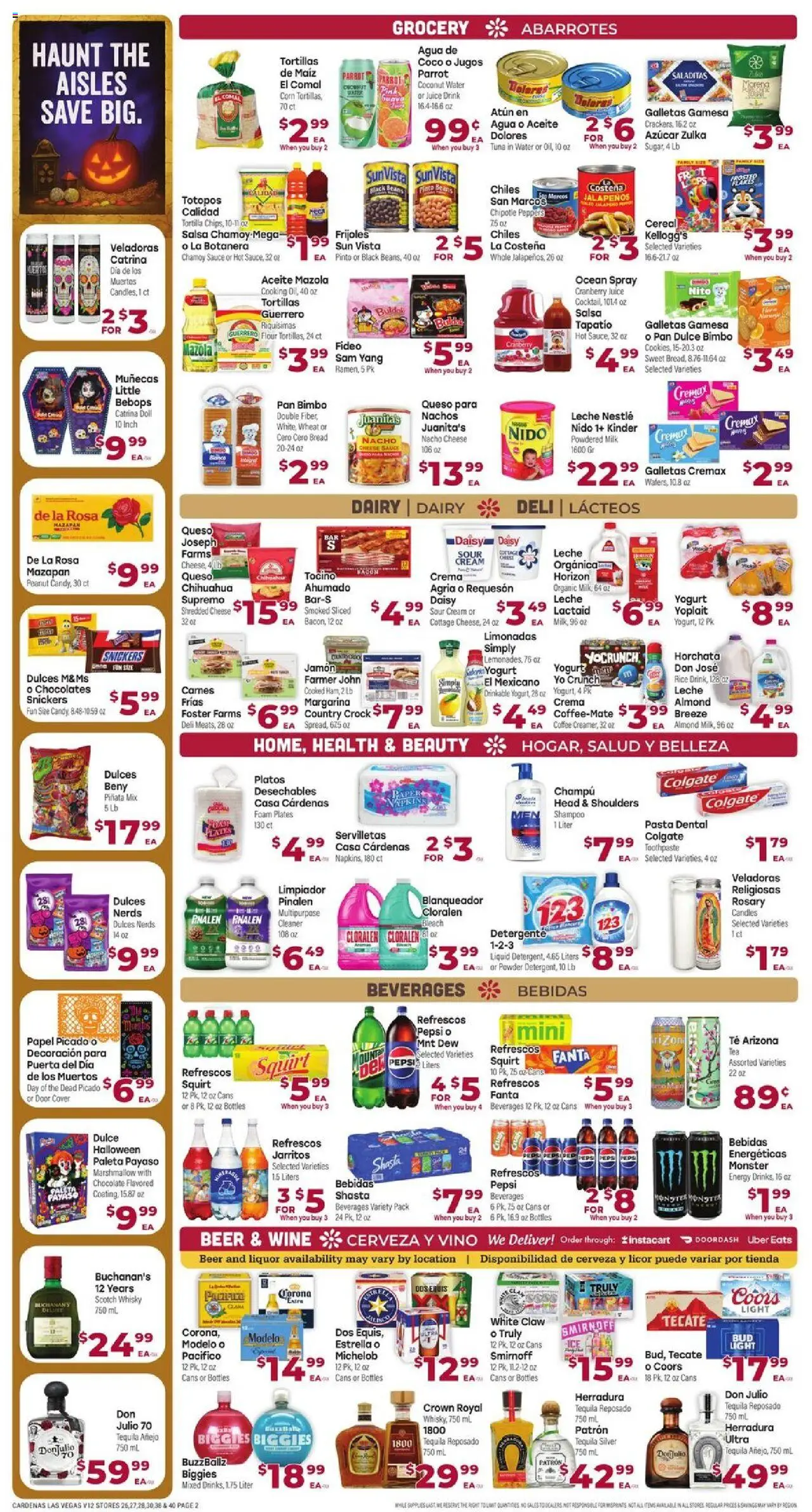 Cardenas Weekly Ad - NV - valid from 01.10.2025 | Page: 2 | Products: Corn, Cheese, Wine, Sour cream