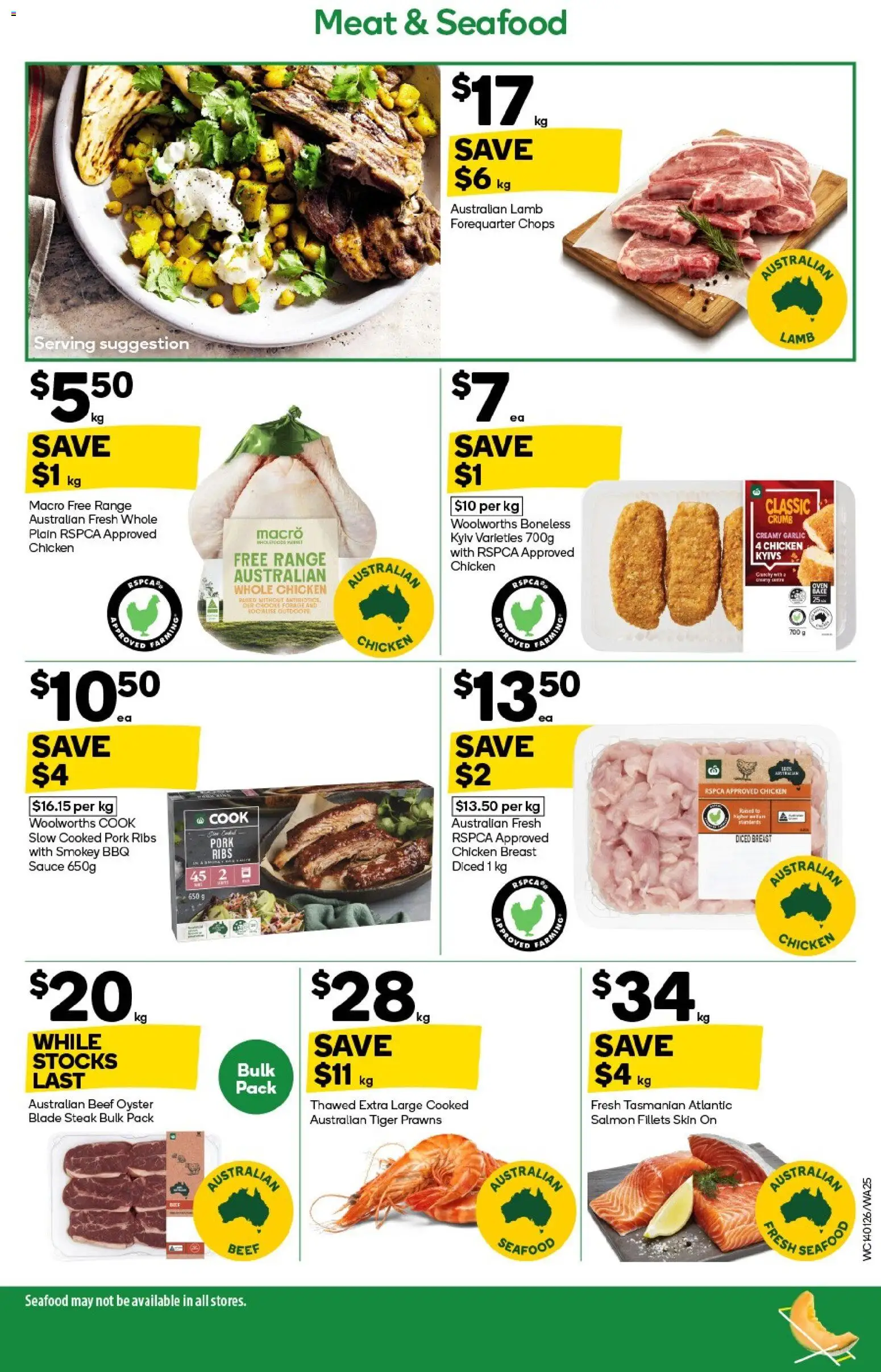 Woolworths catalogue - valid from 14.01.2026 | Page: 25 | Products: Pork, Steak, Sauce, Seafood
