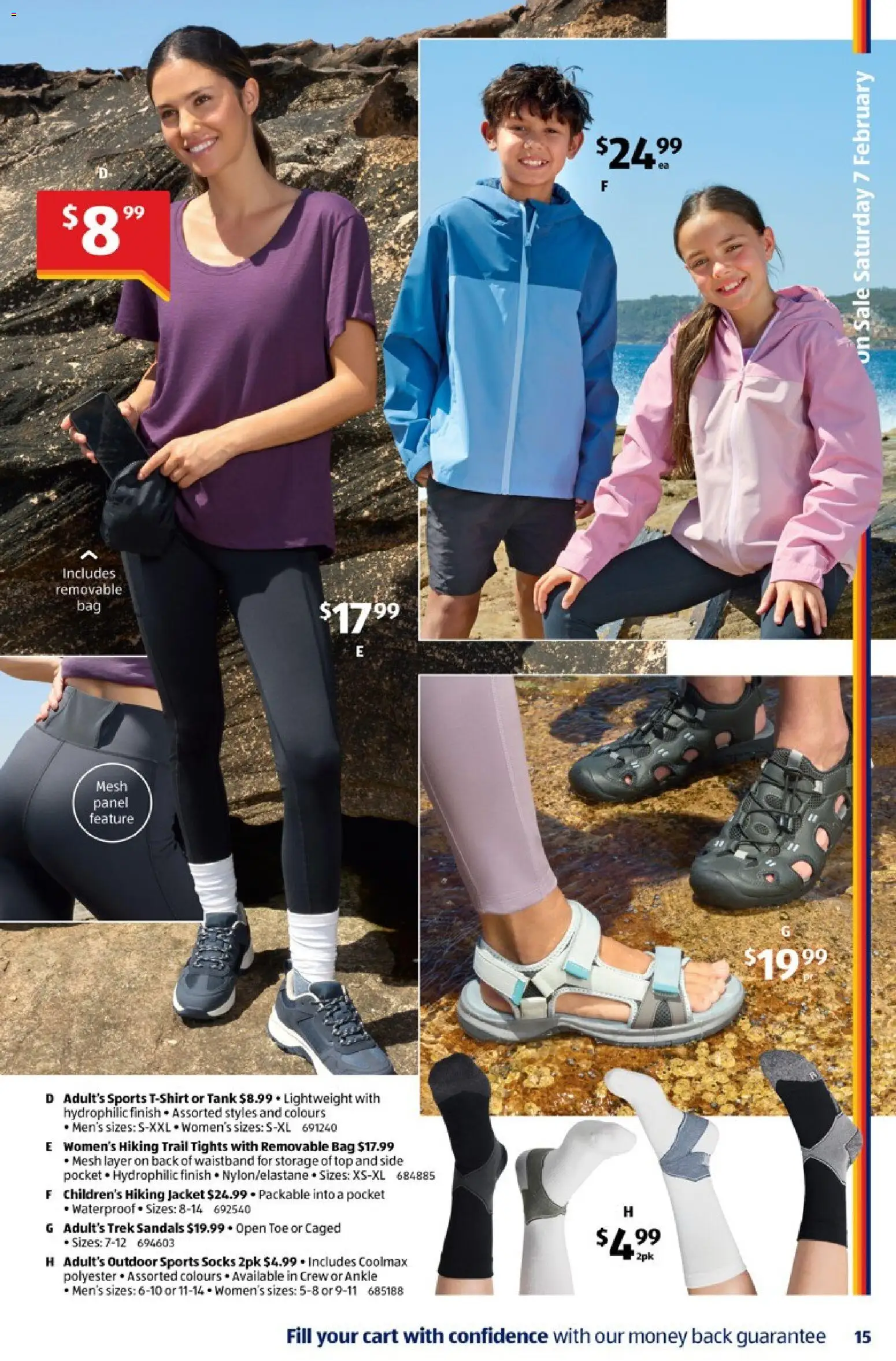Aldi catalogue - valid from 04.02.2026 | Page: 15 | Products: Cart, Jacket, Sandals, Tights
