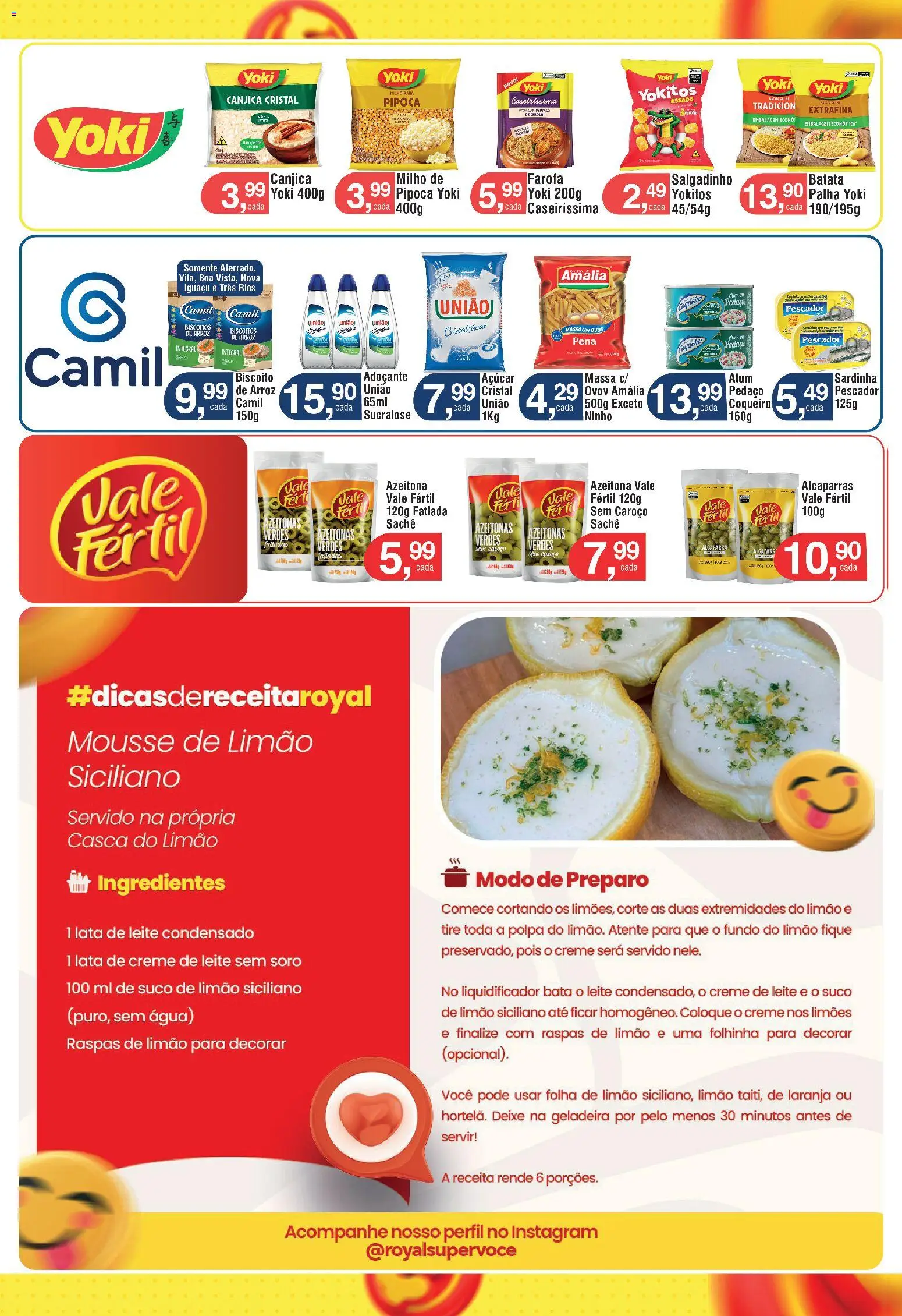 Royal Supermercados Folheto - válido de 27.10.2025 | Página: 8 | Produtos: Mousse, Ovos, Açúcar, Creme de leite